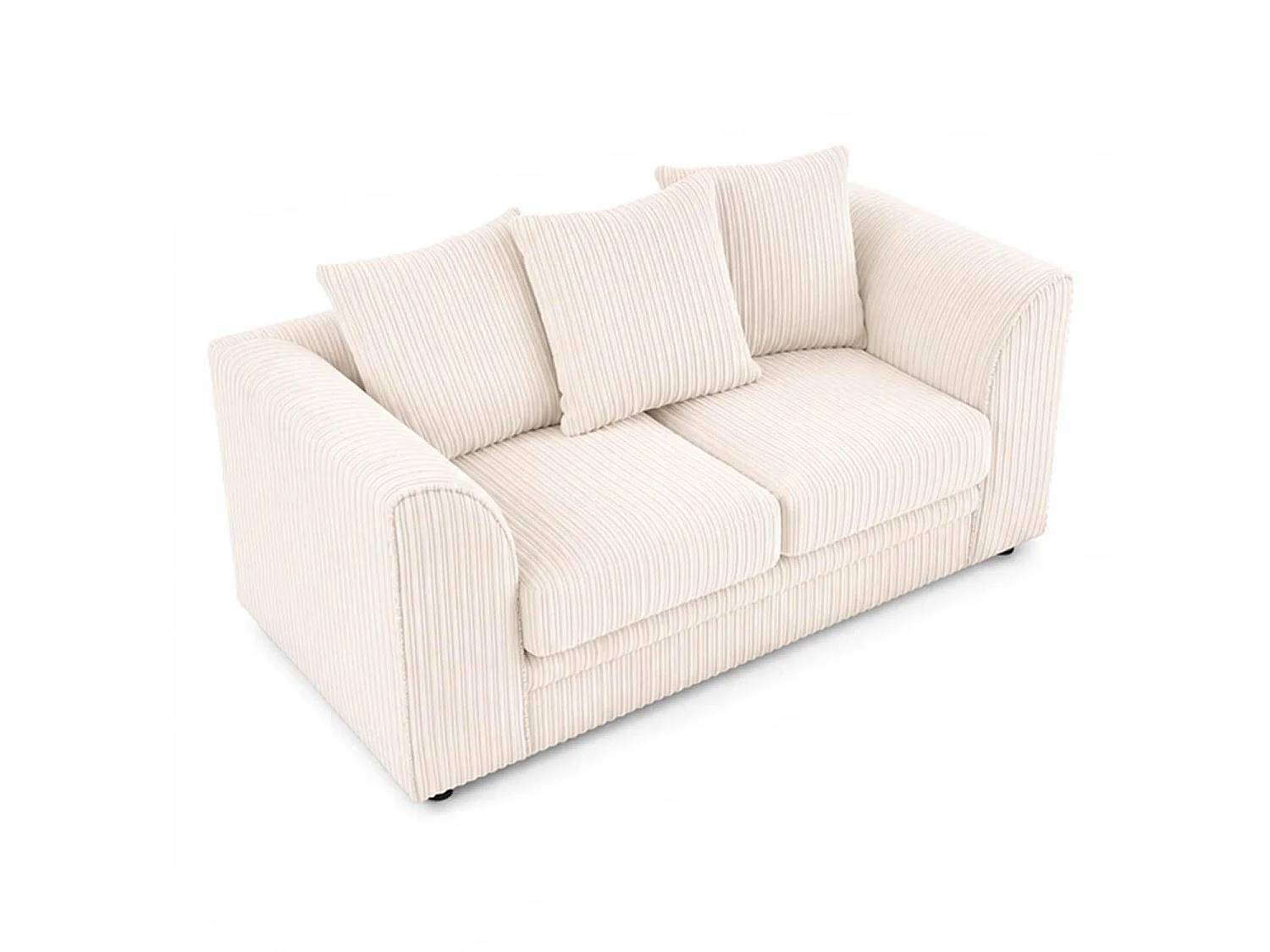 Luxor 2 Seater Sofa Scatter Back Fabric Jumbo Cord Cream