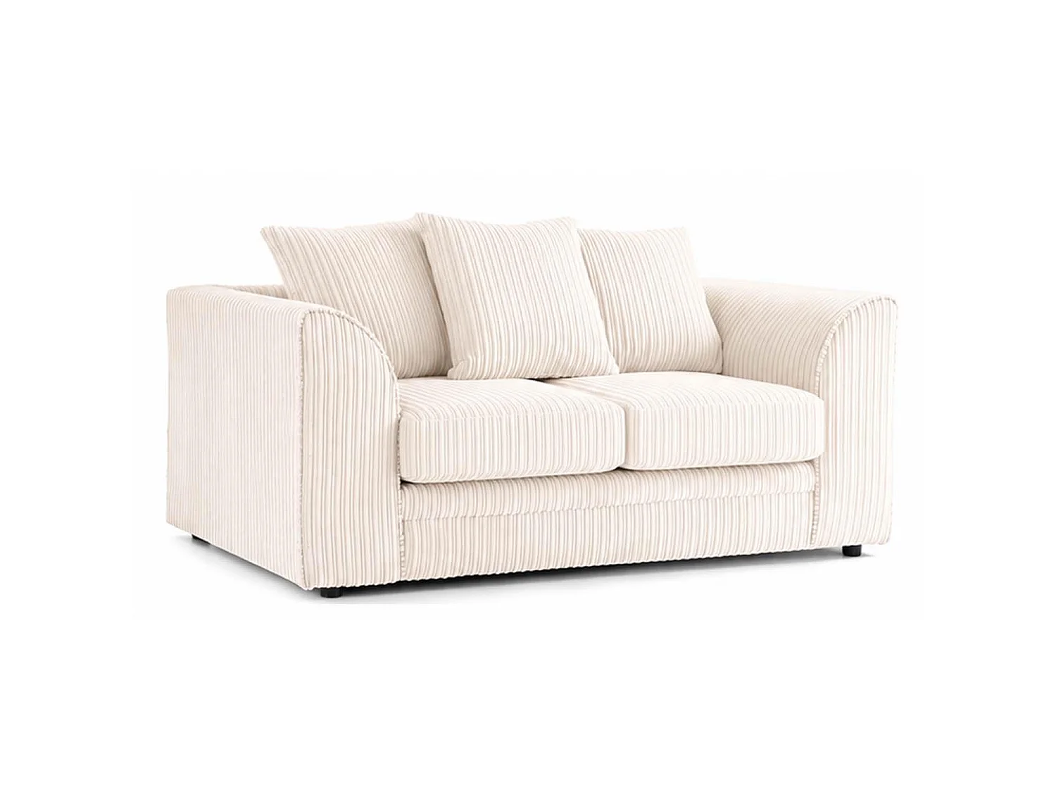 Luxor 2 Seater Sofa Scatter Back Fabric Jumbo Cord Cream