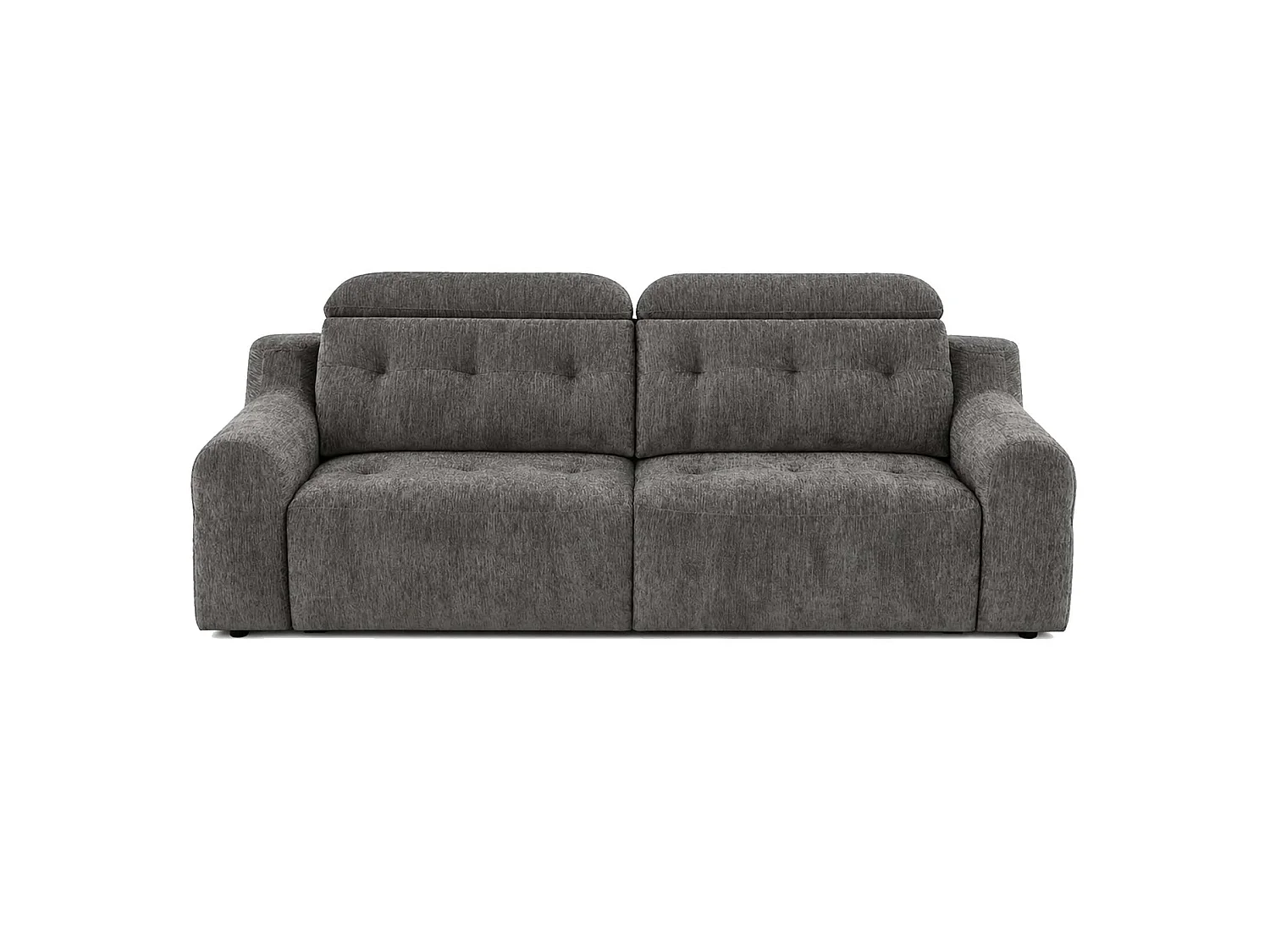 Harrington Charcoal Electric Sofa Bed Chenille Adjustable Headrests