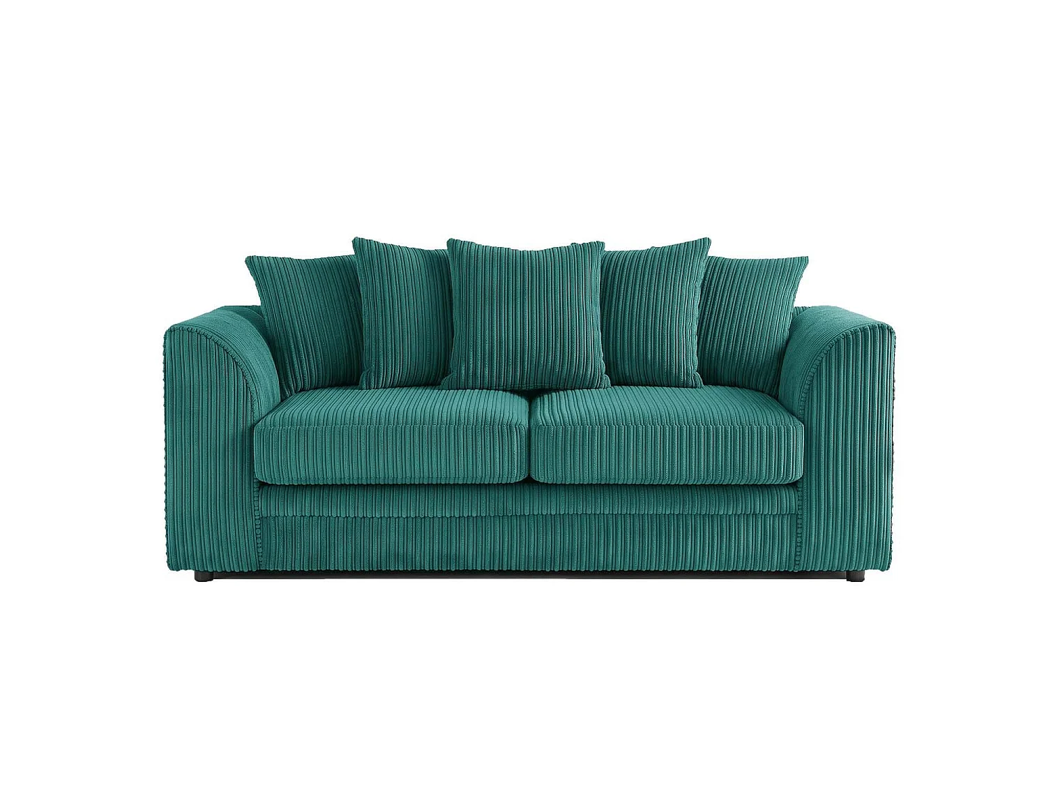 Luxor 3 Seater Sofa Scatter Back Fabric Jumbo Cord Teal