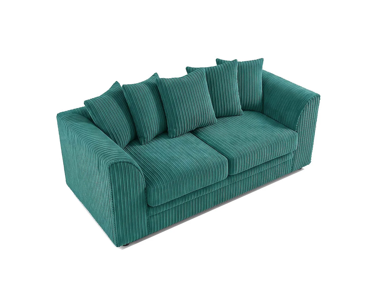 Luxor 3 Seater Sofa Scatter Back Fabric Jumbo Cord Teal