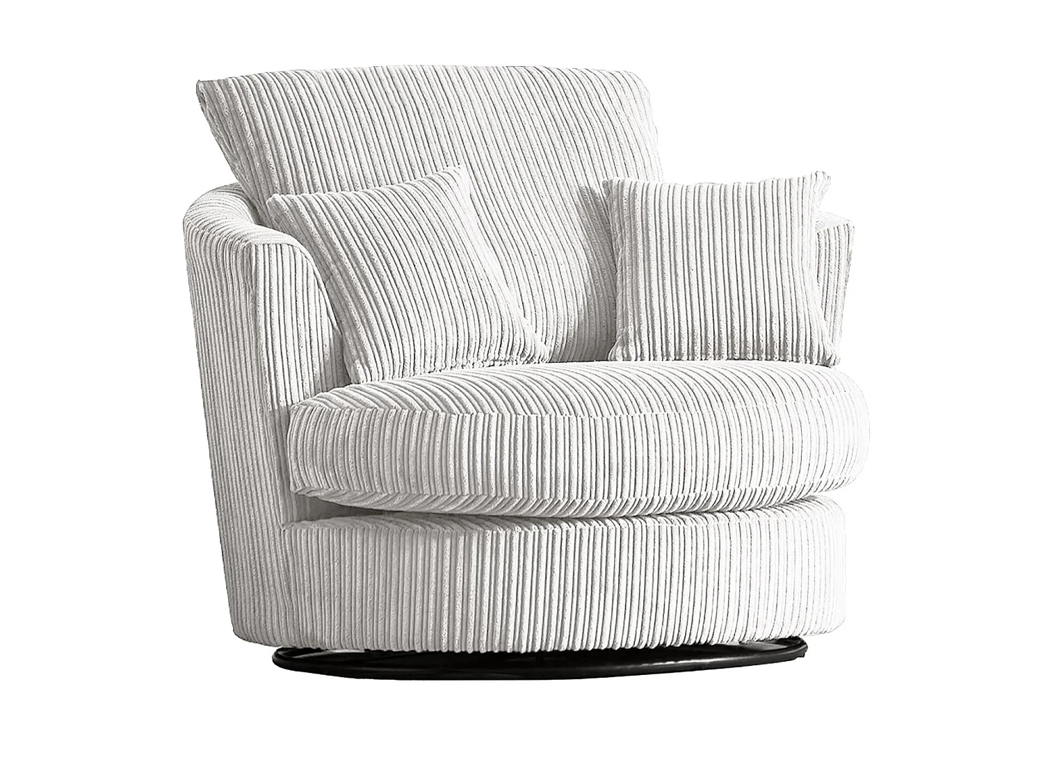 Luxor Silver Cord Single Seater Rotating Swivel Chair Living Room