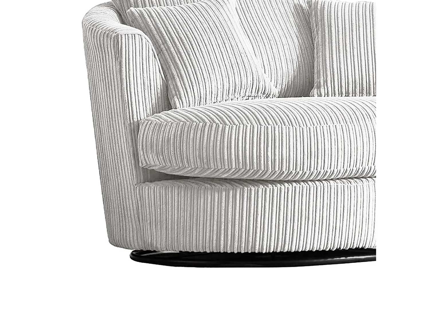 Luxor Silver Cord Single Seater Rotating Swivel Chair Living Room