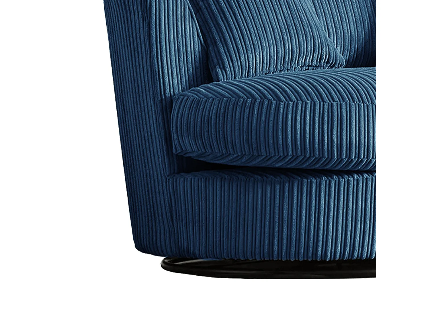 Luxor Marine Blue Cord Single Seater Rotating Swivel Chair