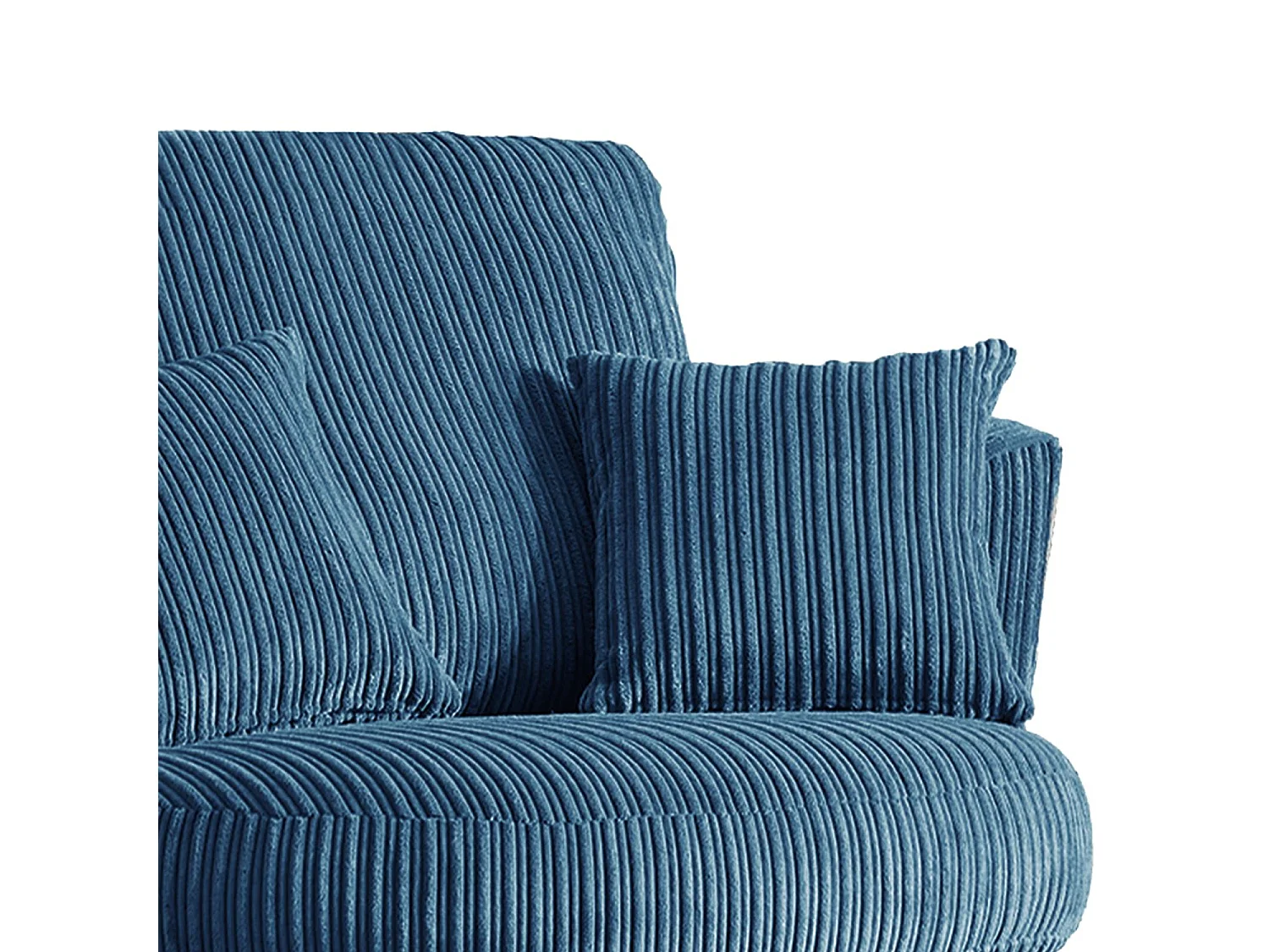 Luxor Marine Blue Cord Single Seater Rotating Swivel Chair