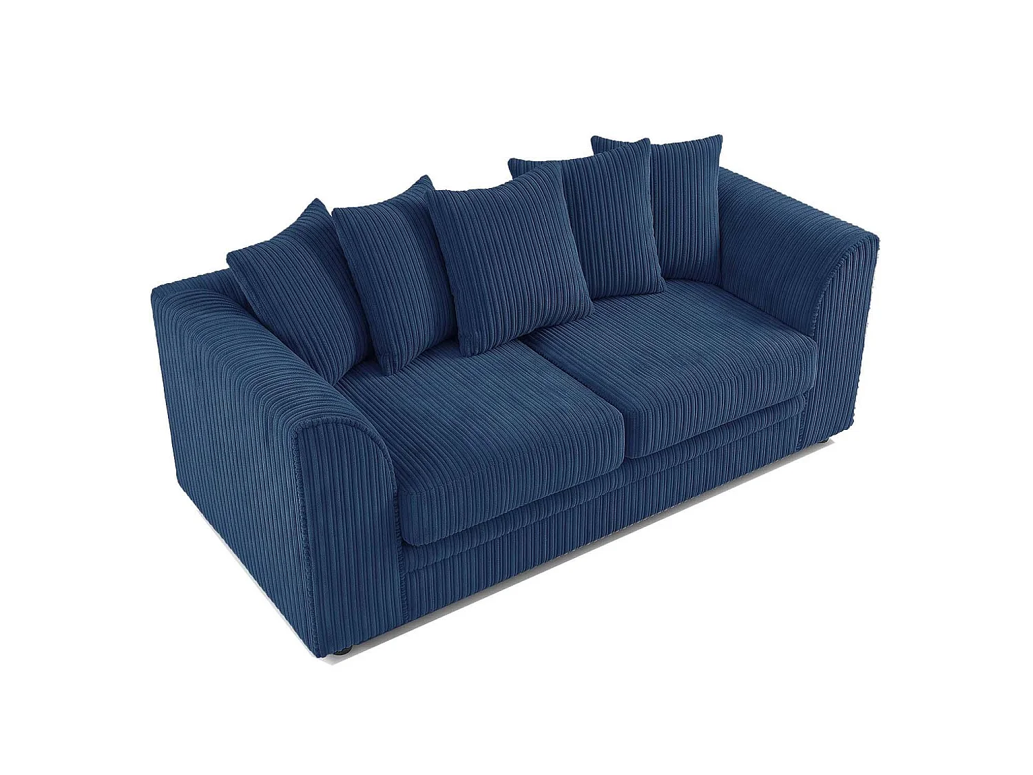 Luxor 3 Seater Sofa Scatter Back Fabric  Marine Blue