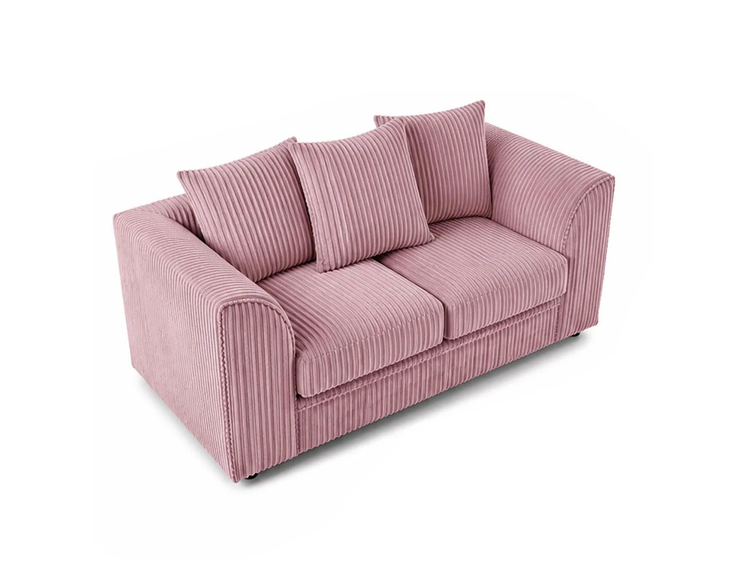 Luxor 2 Seater Sofa Scatter Back Fabric Jumbo Cord Pink
