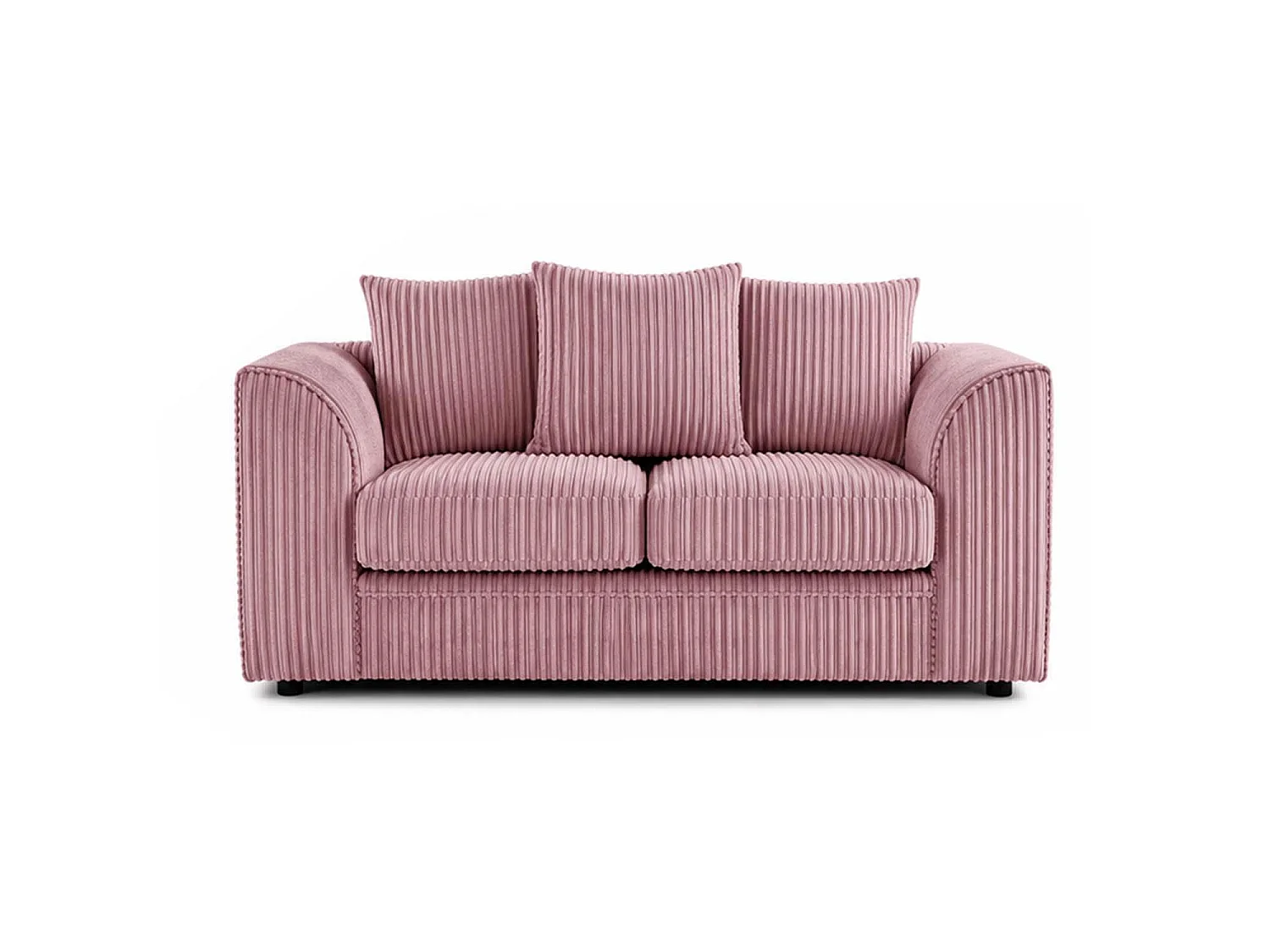 Luxor 2 Seater Sofa Scatter Back Fabric Jumbo Cord Pink