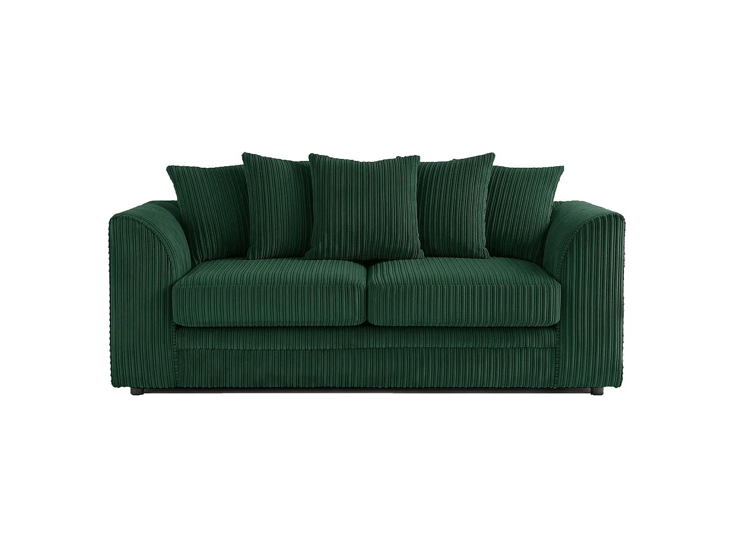 Luxor 3 Seater Sofa Scatter Back Fabric Jumbo Cord Green