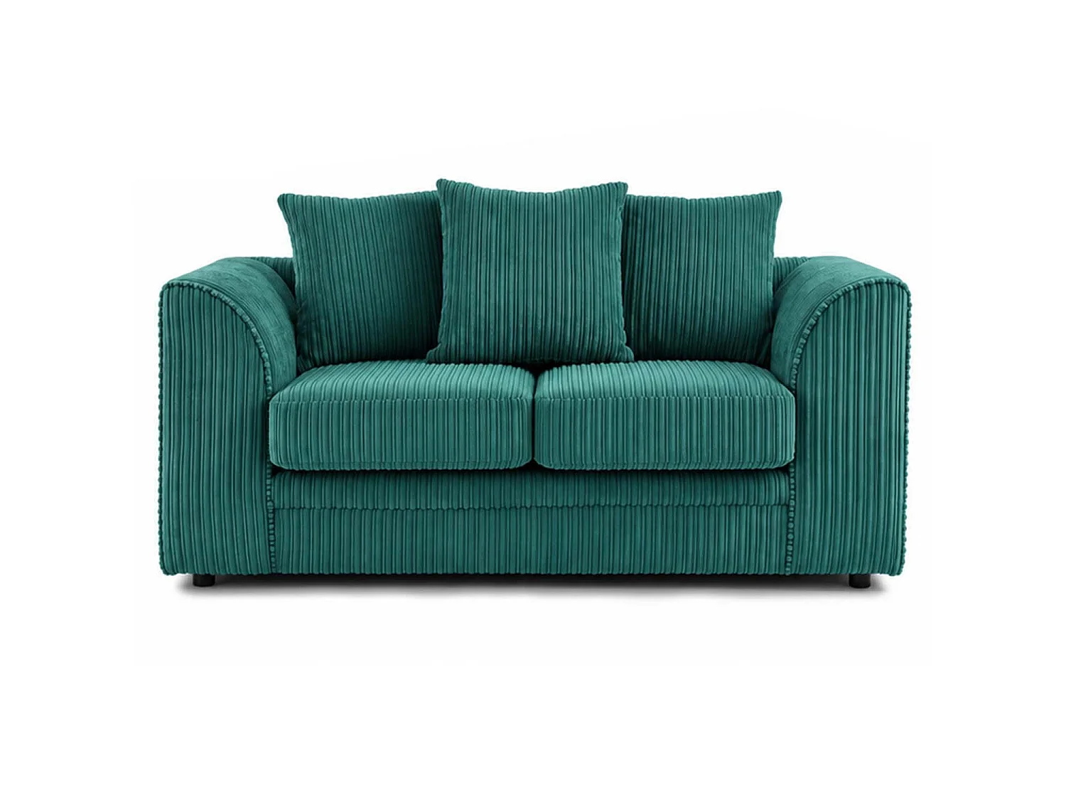 Luxor 2 Seater Sofa Scatter Back Fabric Jumbo Cord Teal