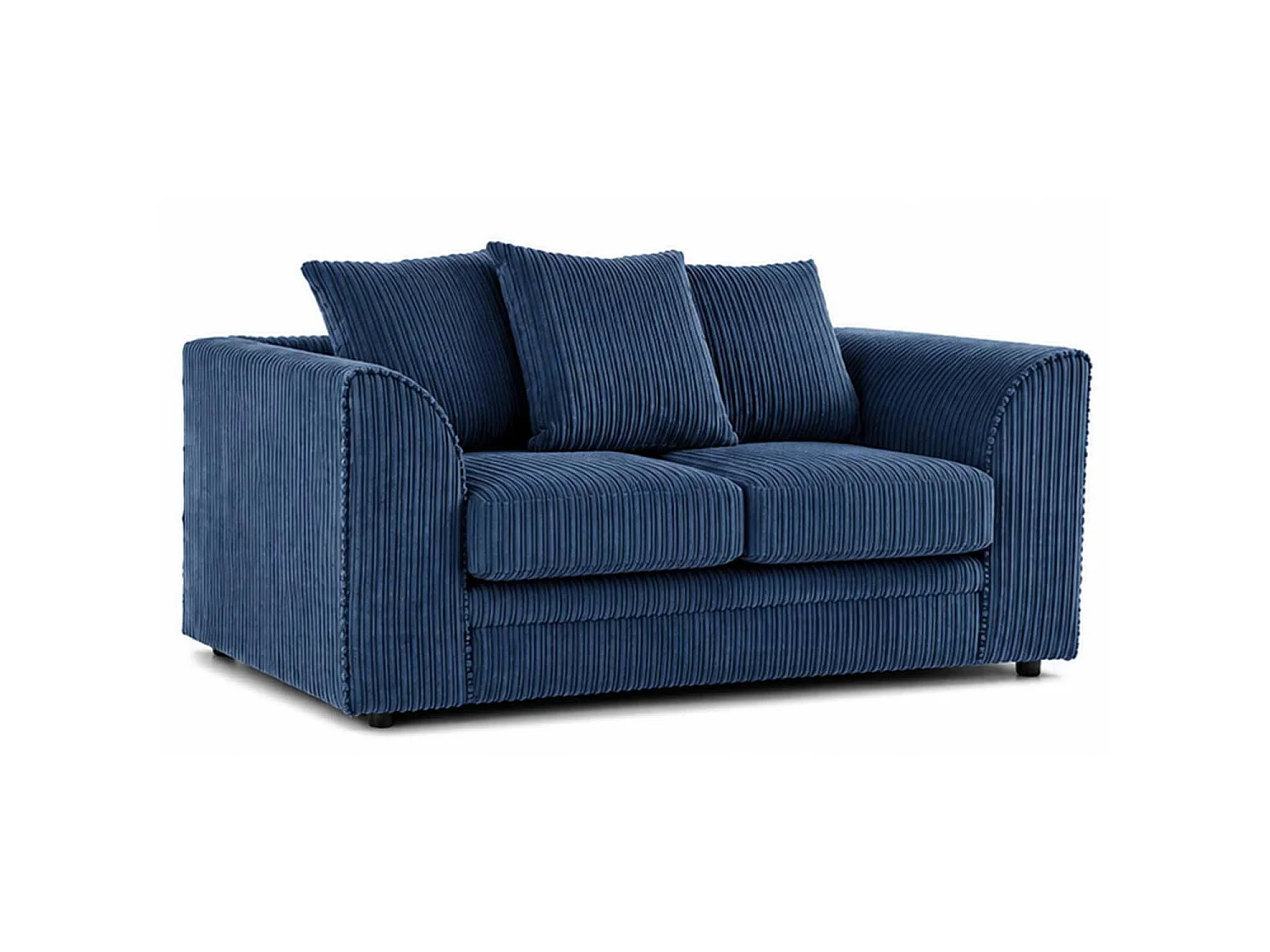 Luxor 2 Seater Sofa Scatter Back Fabric  Marine Blue