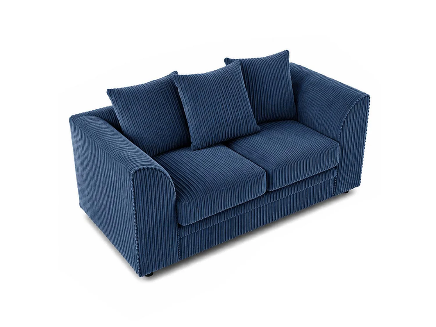 Luxor 2 Seater Sofa Scatter Back Fabric  Marine Blue