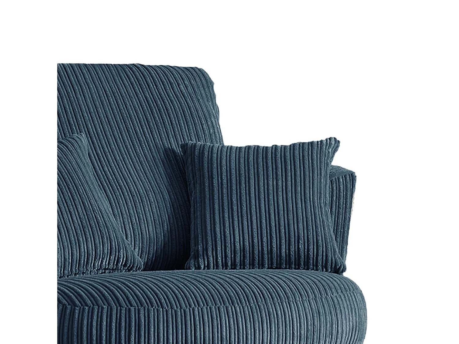 Luxor Navy Blue Cord Single Seater Rotating Swivel Chair Living Room