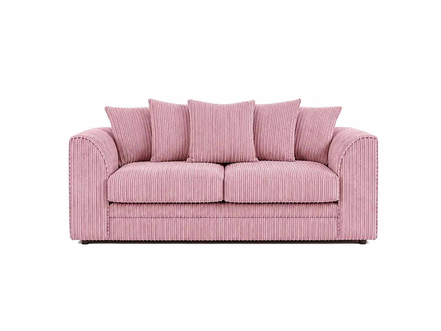 Luxor 3 Seater Sofa Scatter Back Fabric Jumbo Cord Pink