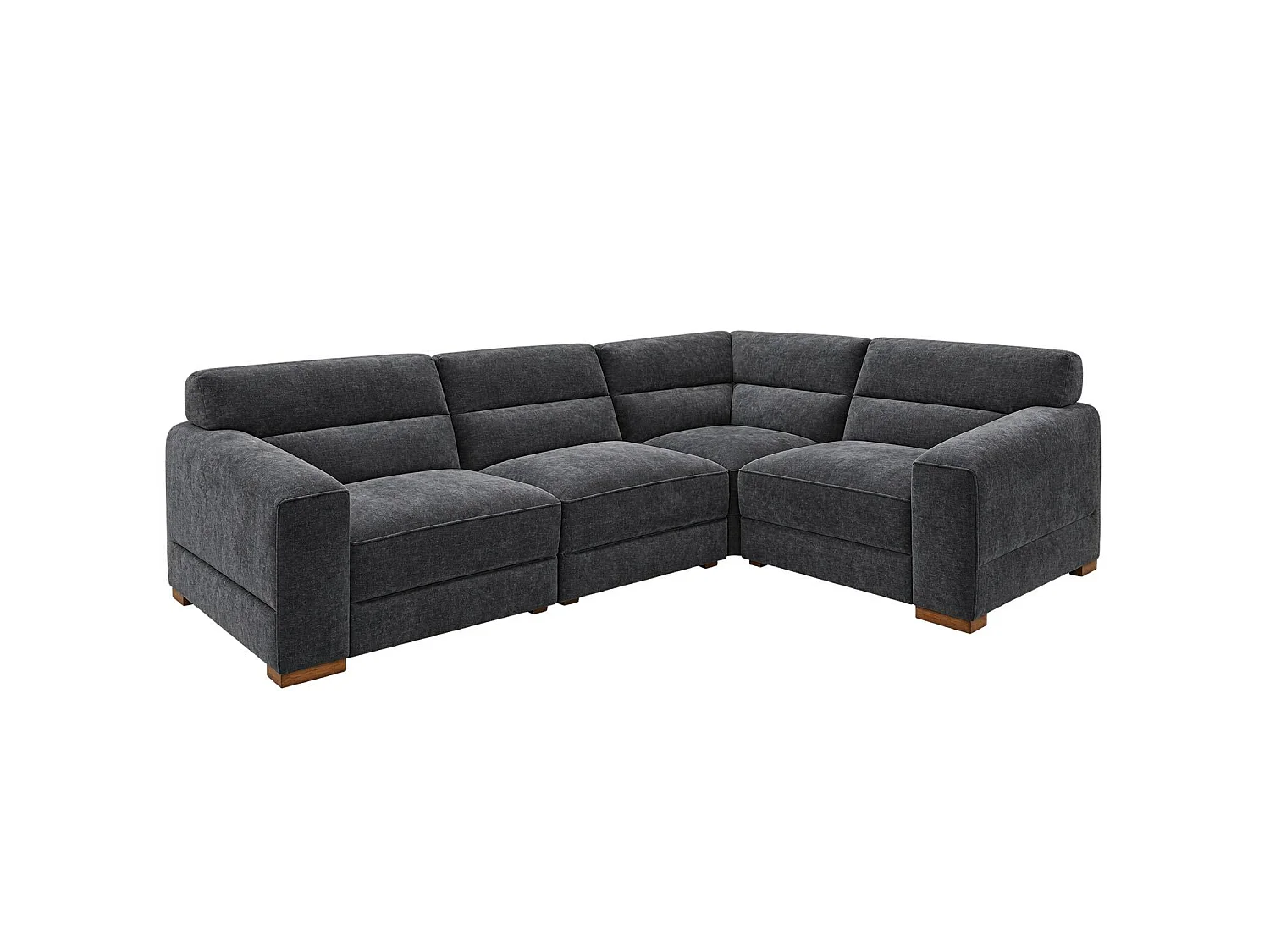 Clifton Charcoal Universal Corner Sofa Large Fabric Sectional Couch