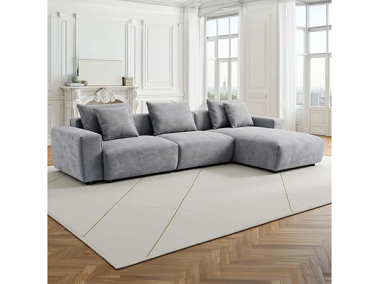Mayfield Grey Universal Corner Sofa with Reversible Chaise