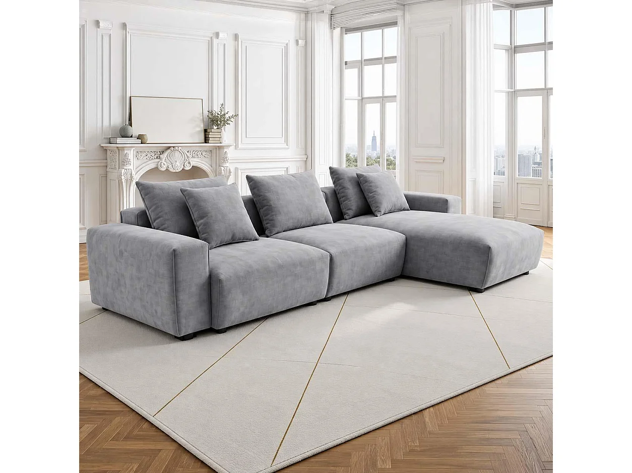Mayfield Grey Universal Corner Sofa with Reversible Chaise