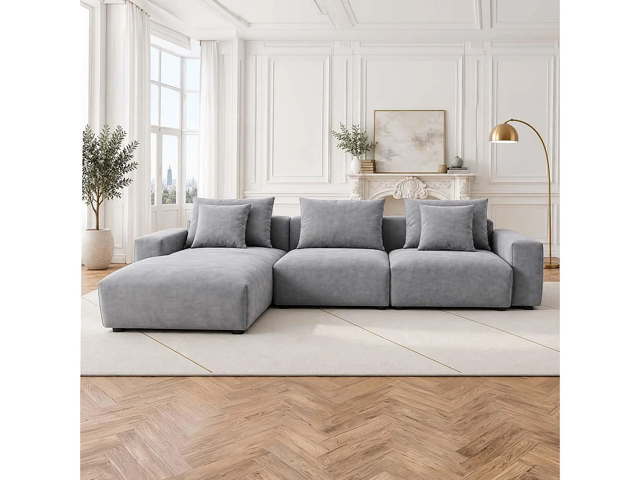 Mayfield Grey Universal Corner Sofa with Reversible Chaise