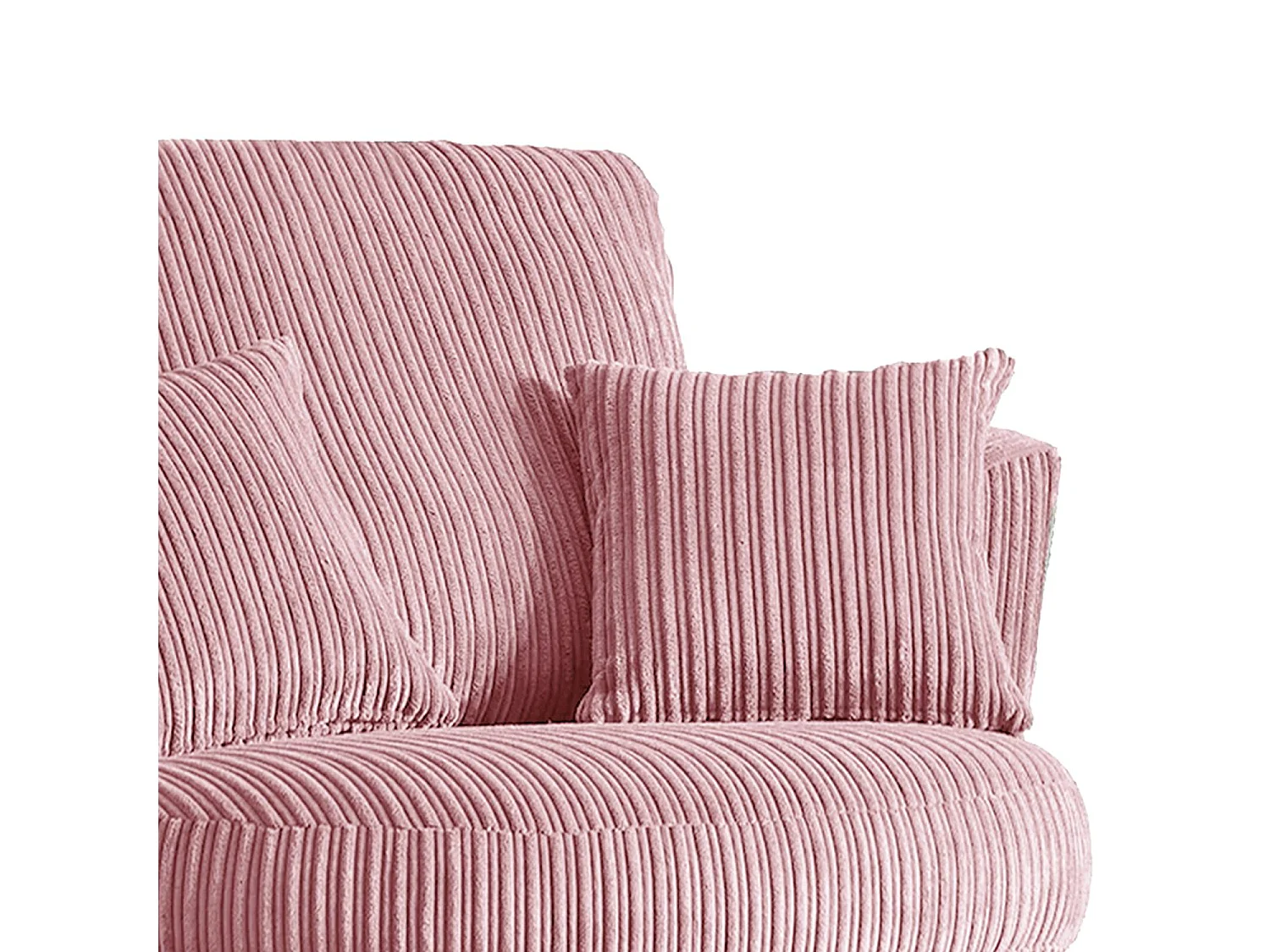 Luxor Pink Cord Single Seater Rotating Swivel Chair Living Room