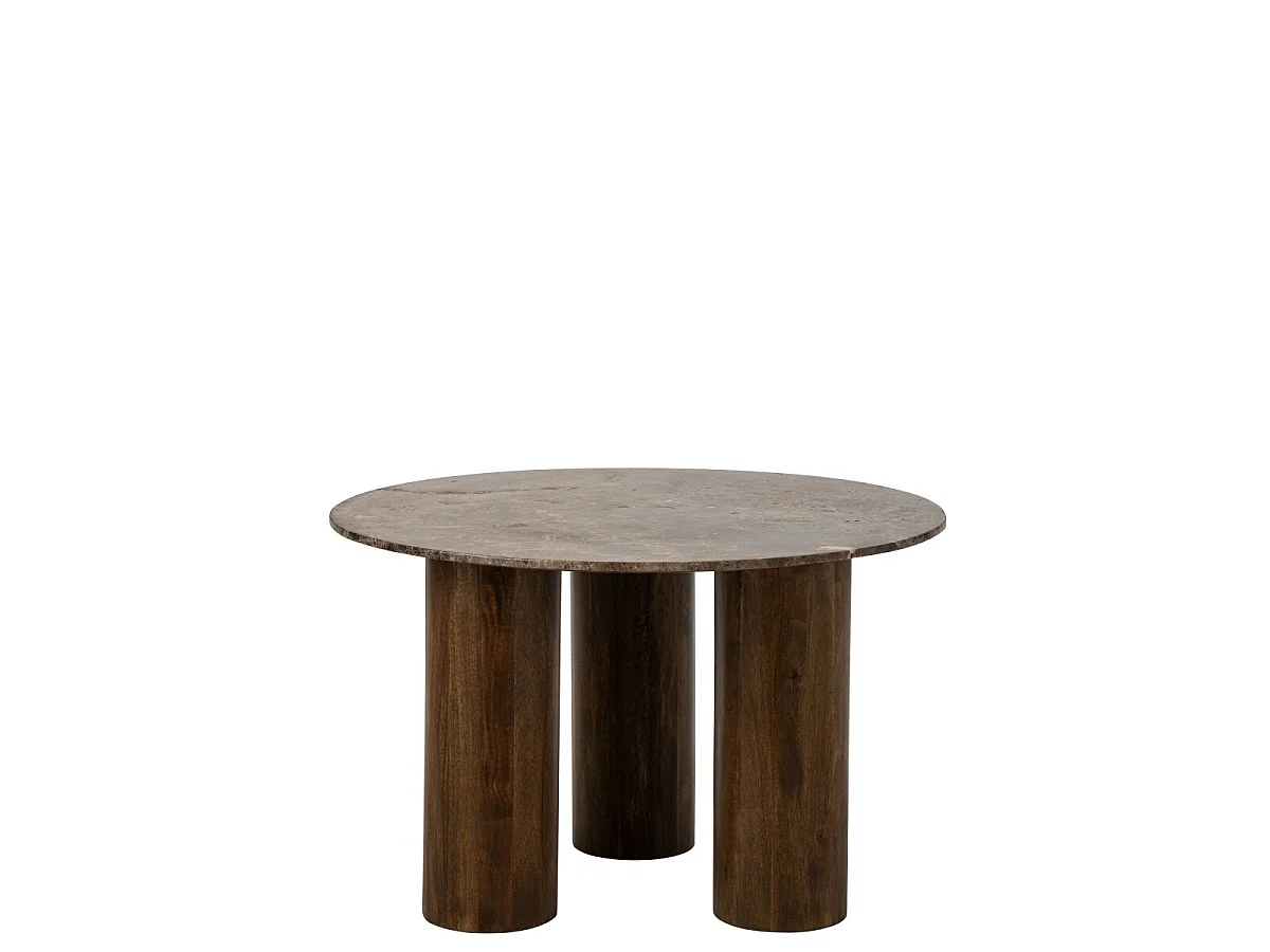 Table à Manger en Marbre "Isaak" 120cm Marron