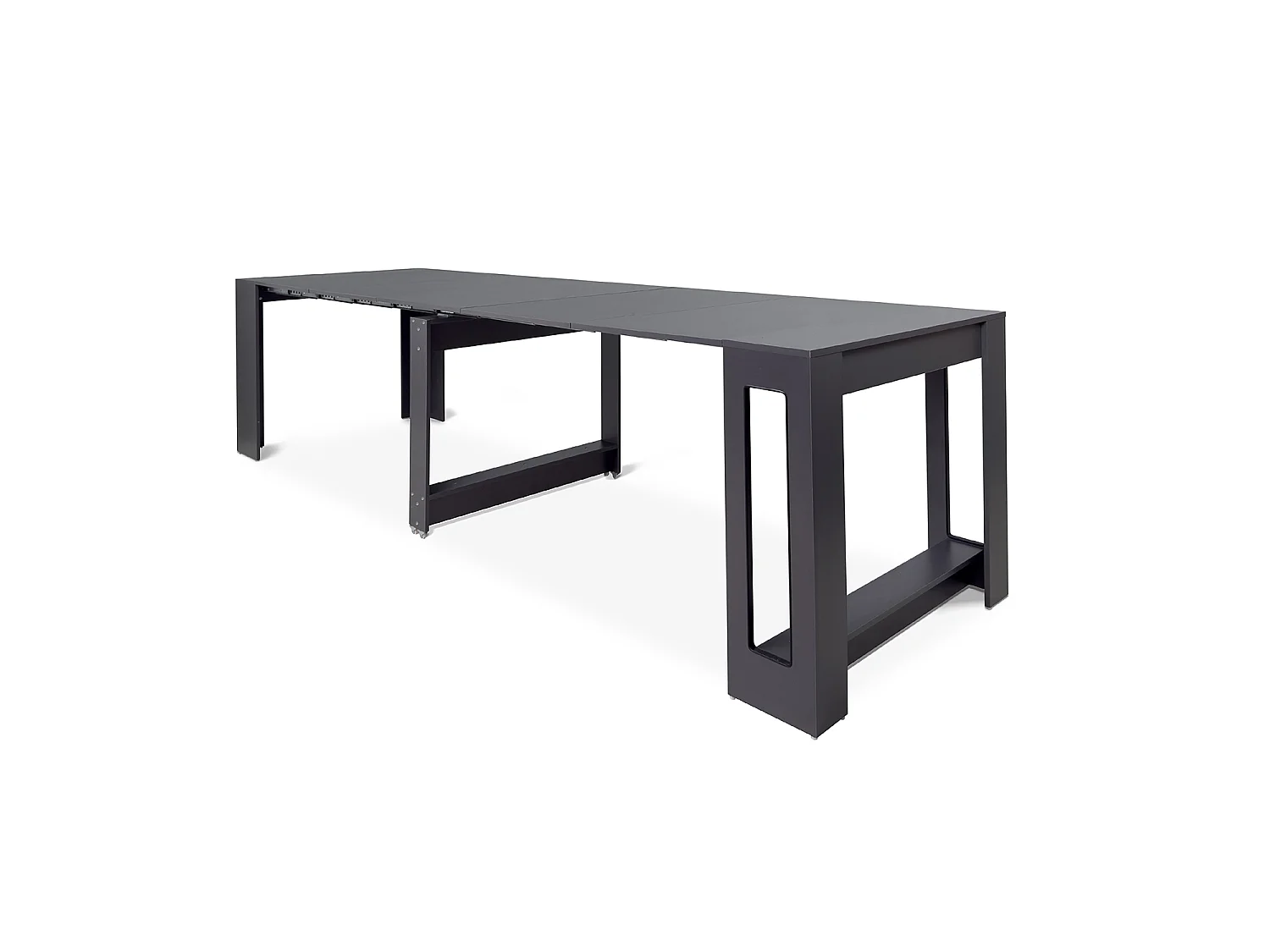 Tavolo consolle allungabile, tavolo da pranzo 45/300×90 cm grigio antracite - Atena