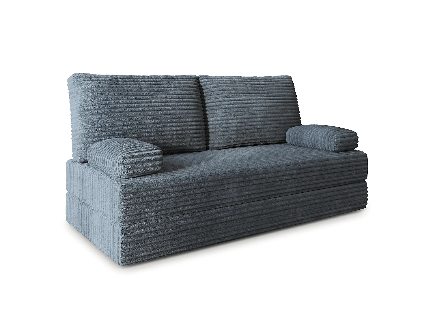 Canapé compressé SILAR sans cadre métallique, Velours côtelé TILIA, Gris