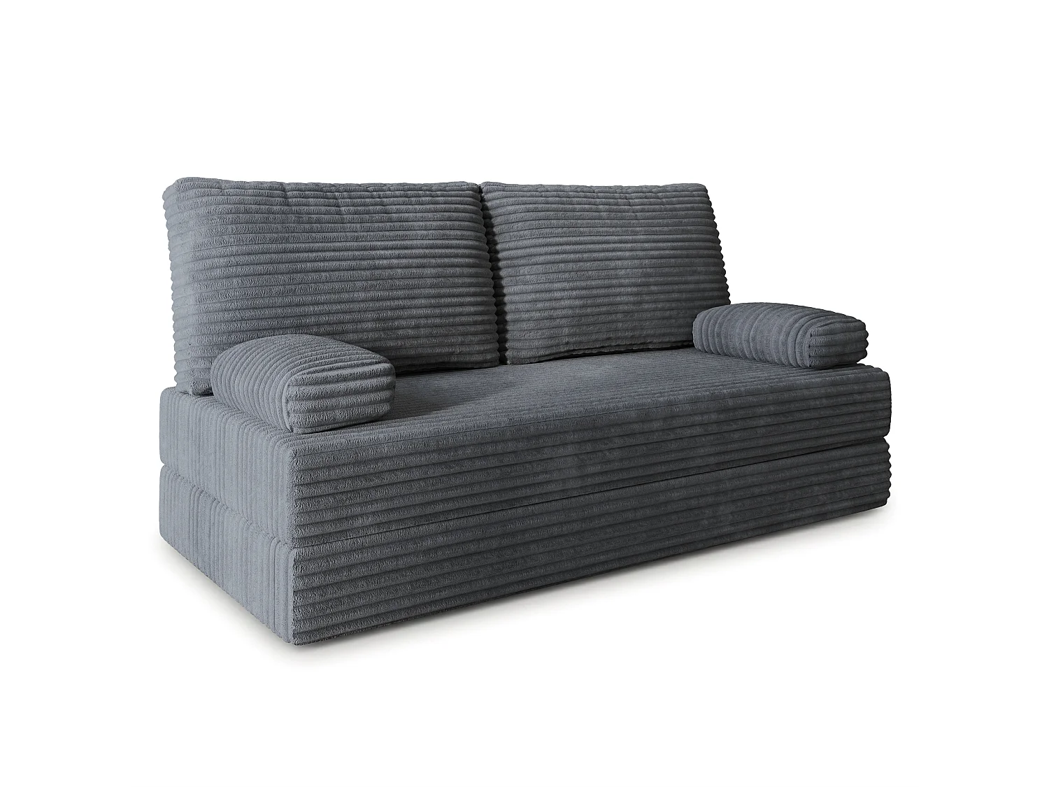 Canapé compressé SILAR sans cadre métallique, Velours côtelé TILIA, Anthracite