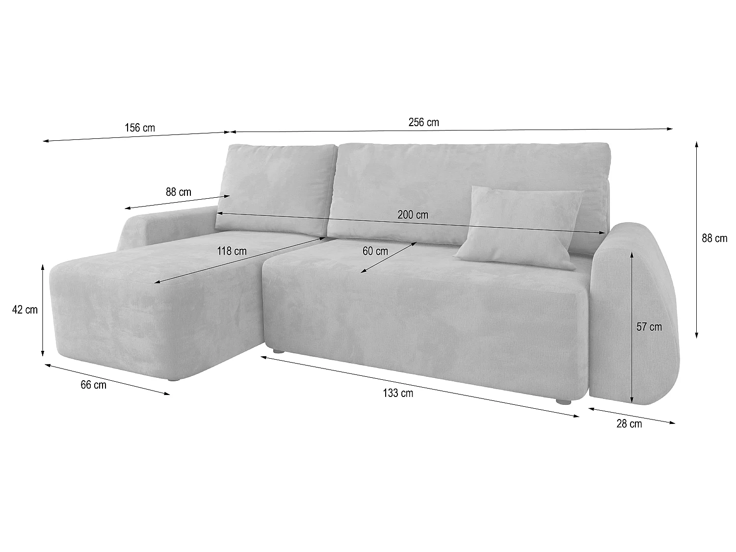 Hoekbank GALVIS, met slaapfunctie, Veloursstof Blauw