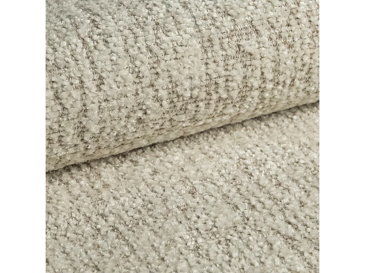 Hoekbank BELARO, met slaapfunctie, Chenille Crème