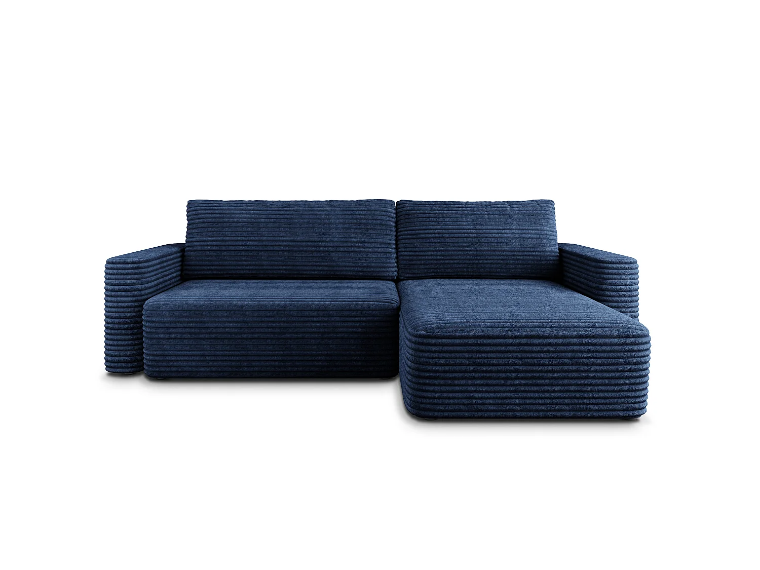 Hoekbank TELIN, met slaapfunctie, Cordstof Blauw
