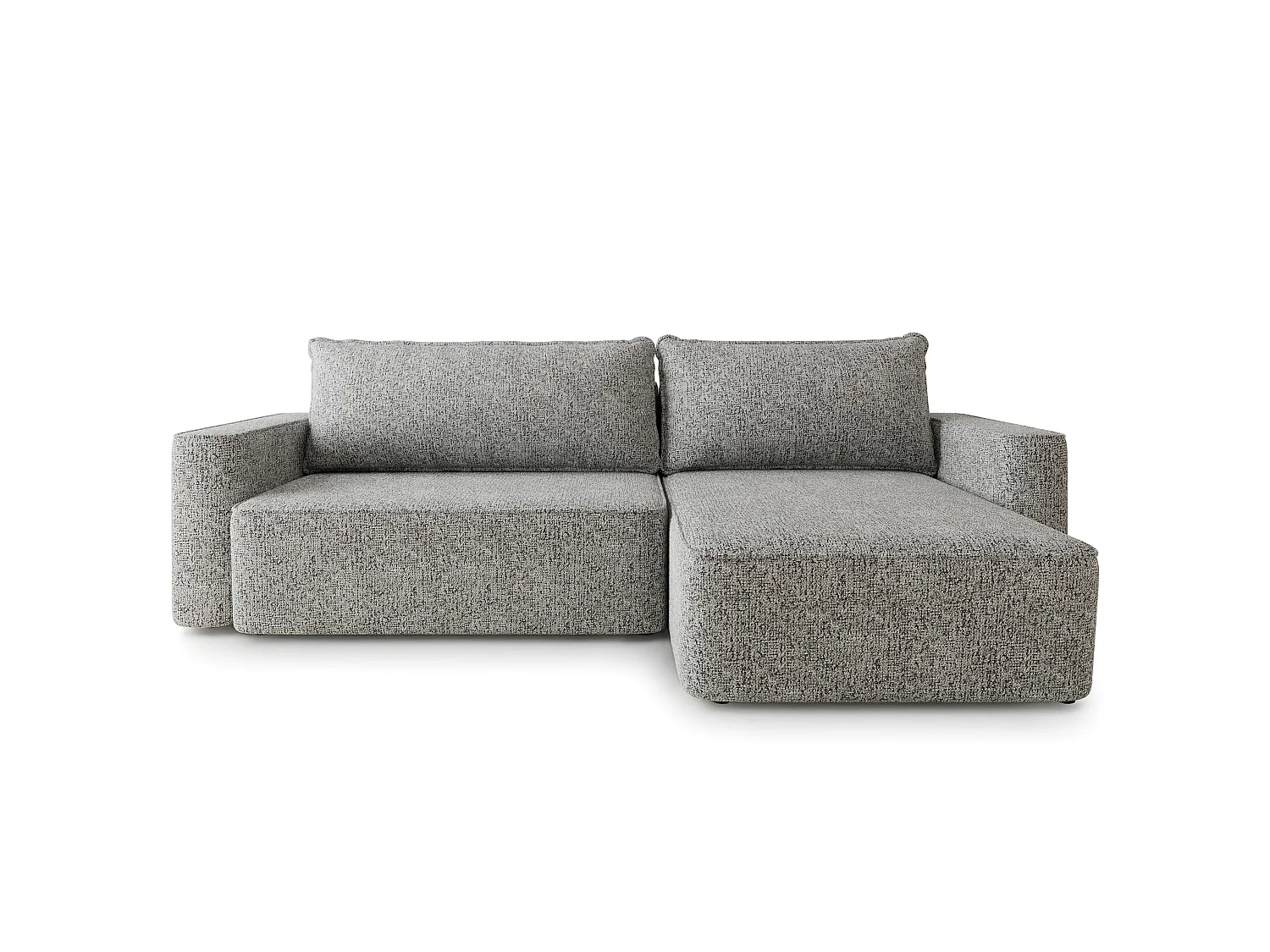 Hoekbank BELARO, met slaapfunctie, Chenille Lichtgrijs