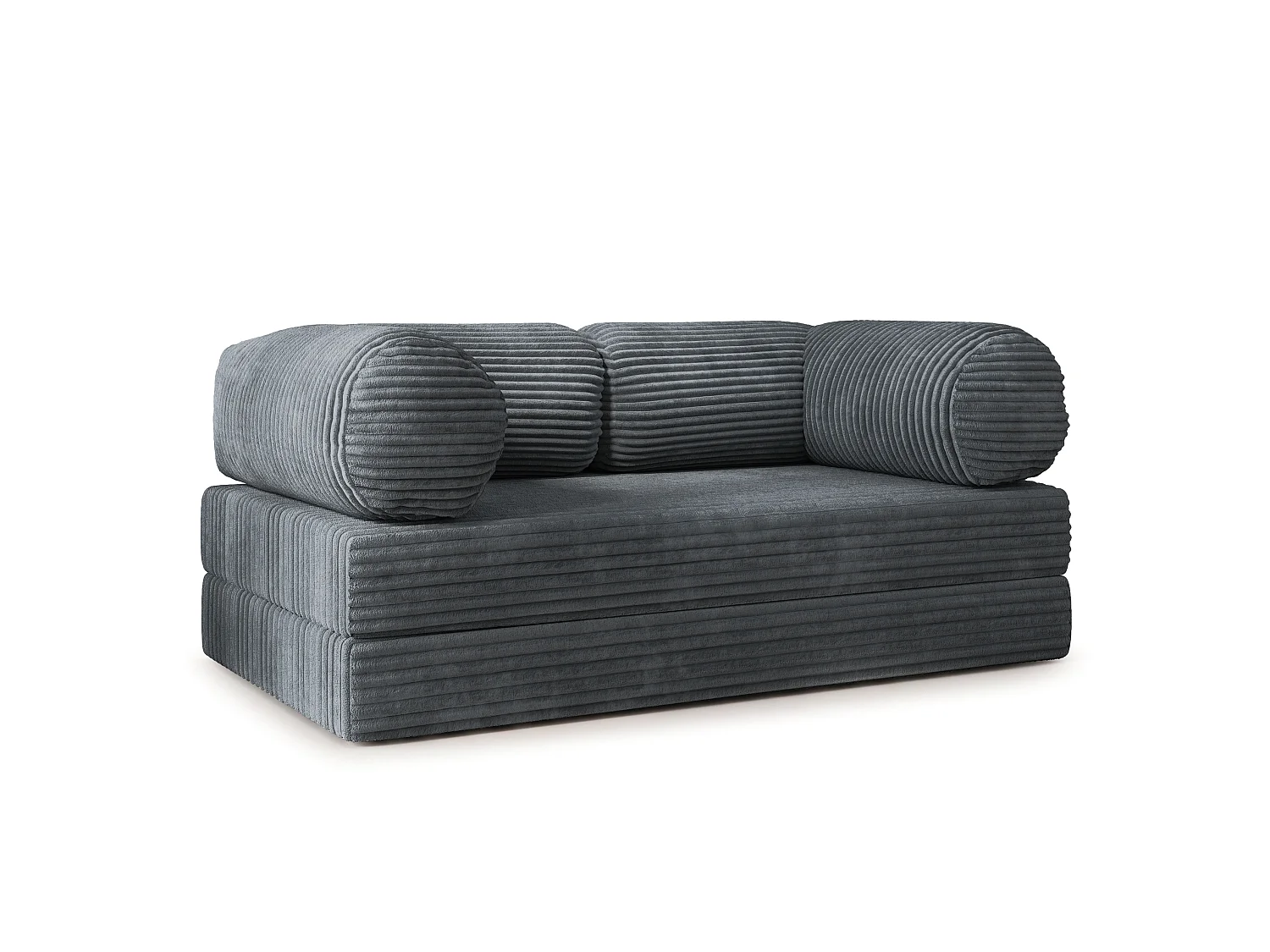 Canapé compressé ALVIO sans cadre métallique, Velours côtelé TILIA, Anthracite