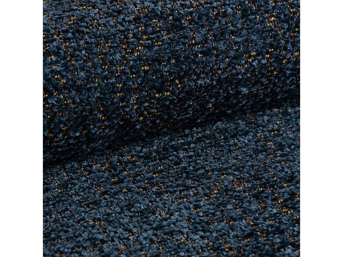 Hoekbank BELARO, met slaapfunctie, Chenille Blauw