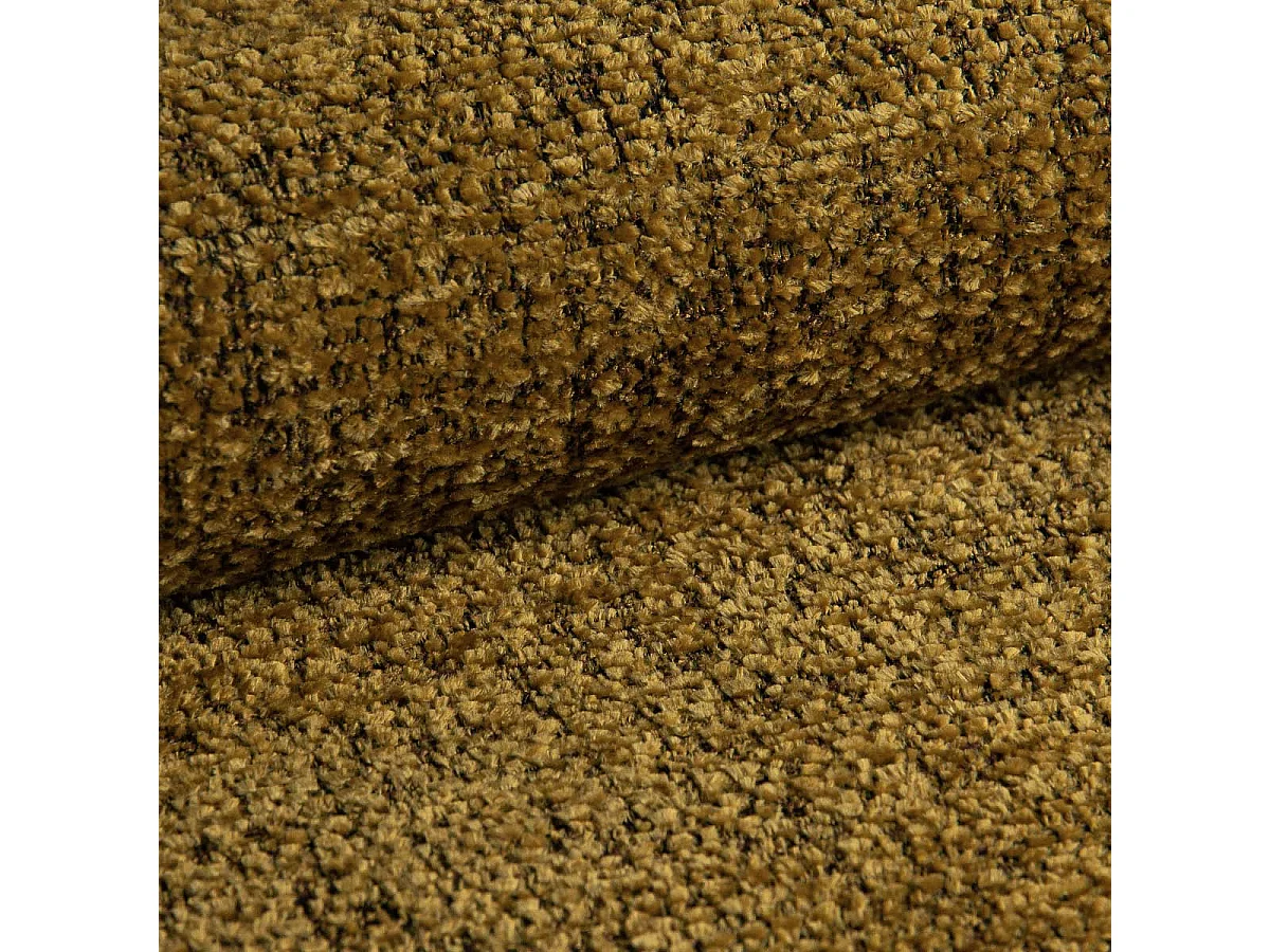Hoekbank BELISE, met slaapfunctie, Chenille Musztardowy