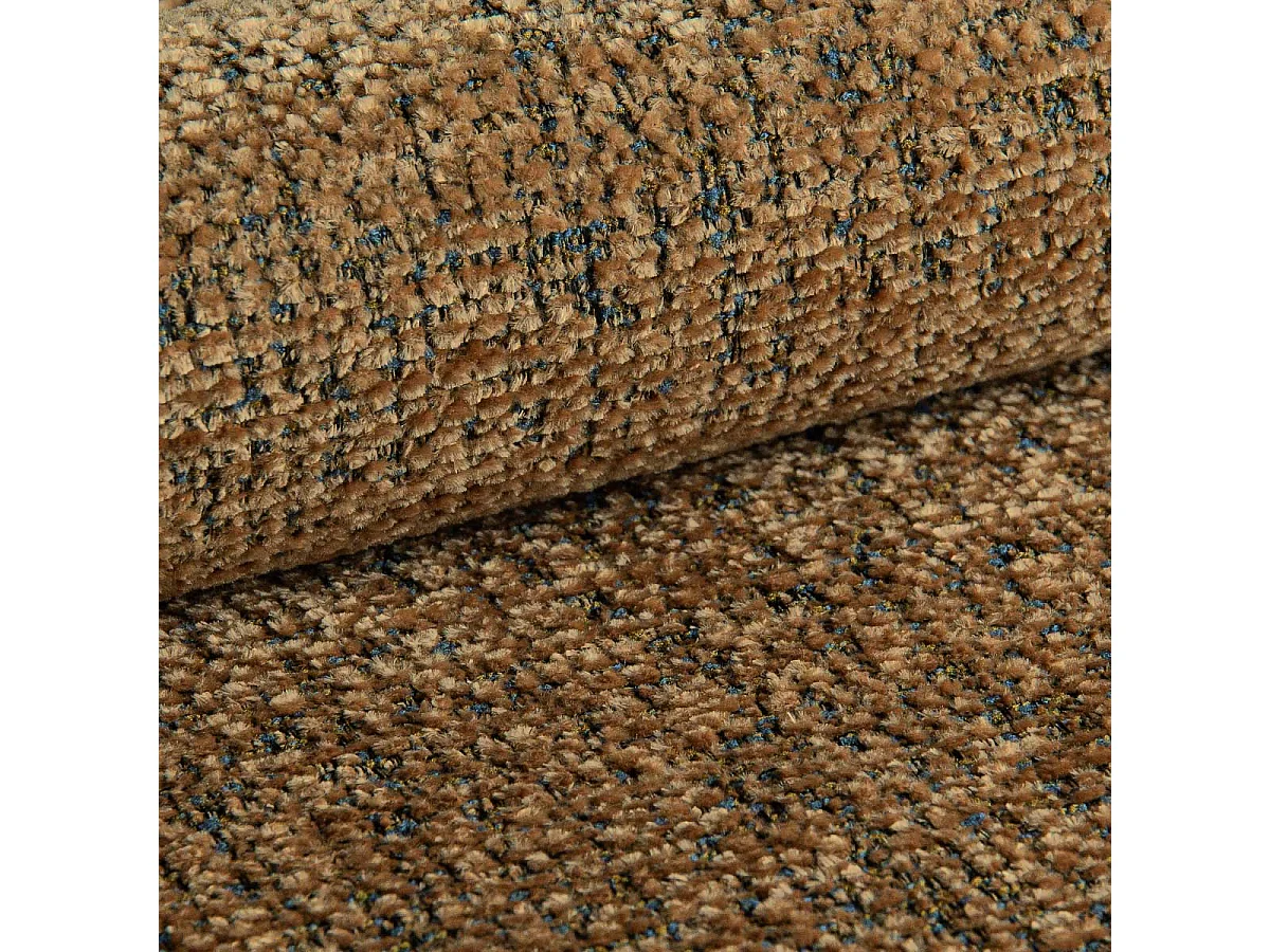 Hoekbank BELISE, met slaapfunctie, Chenille Bruin