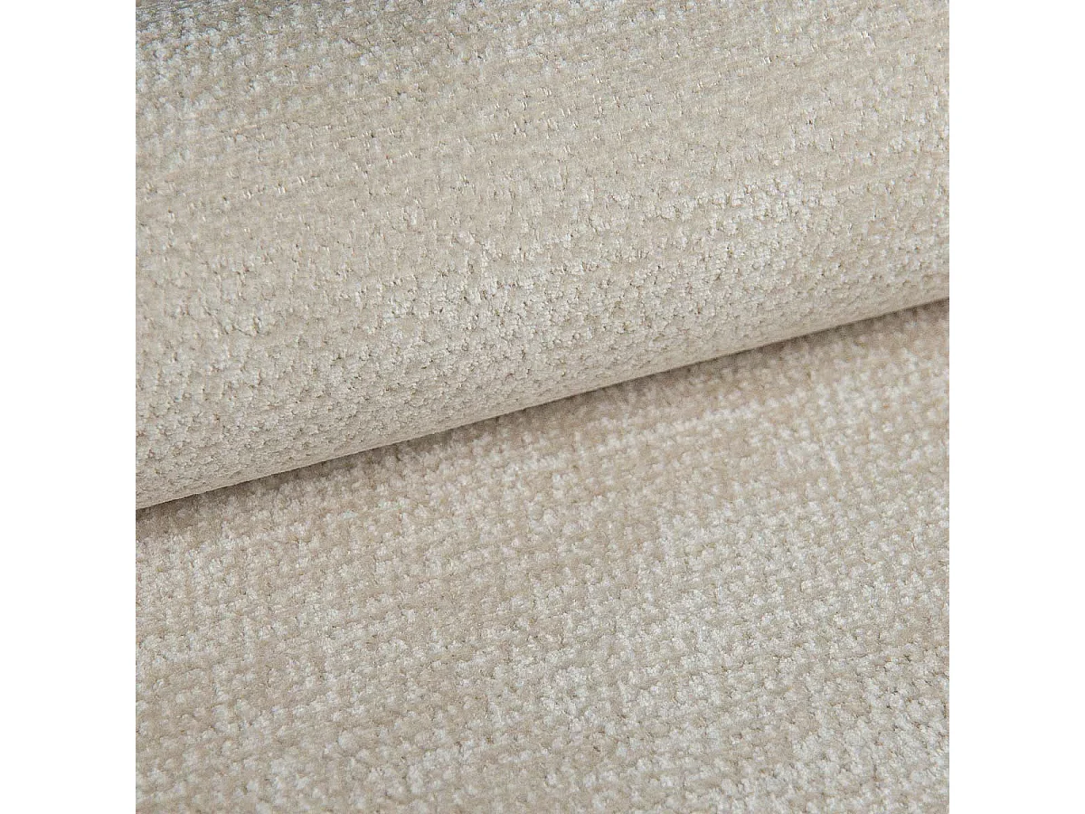 Hoekbank ASPRA, met slaapfunctie, Chenille Crème