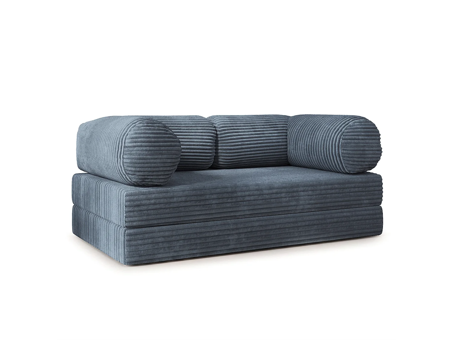 Canapé compressé ALVIO sans cadre métallique, Velours côtelé TILIA, Gris