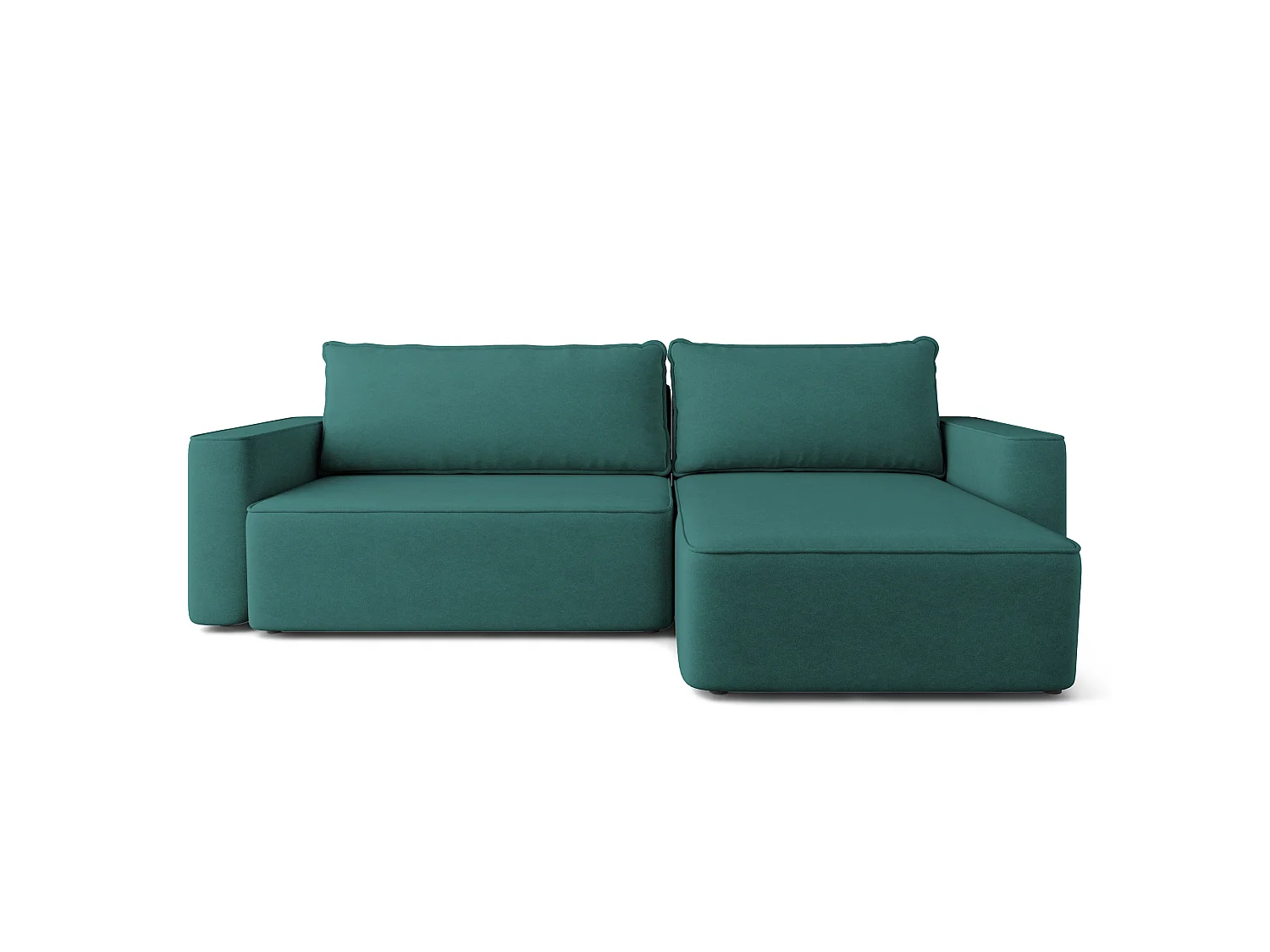 Hoekbank BELARO, met slaapfunctie, Fluweelstof Blauw