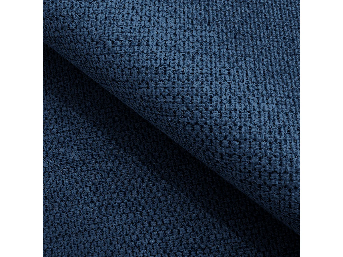 Hoekbank FRIGA, met slaapfunctie, Structuurstof Blauw