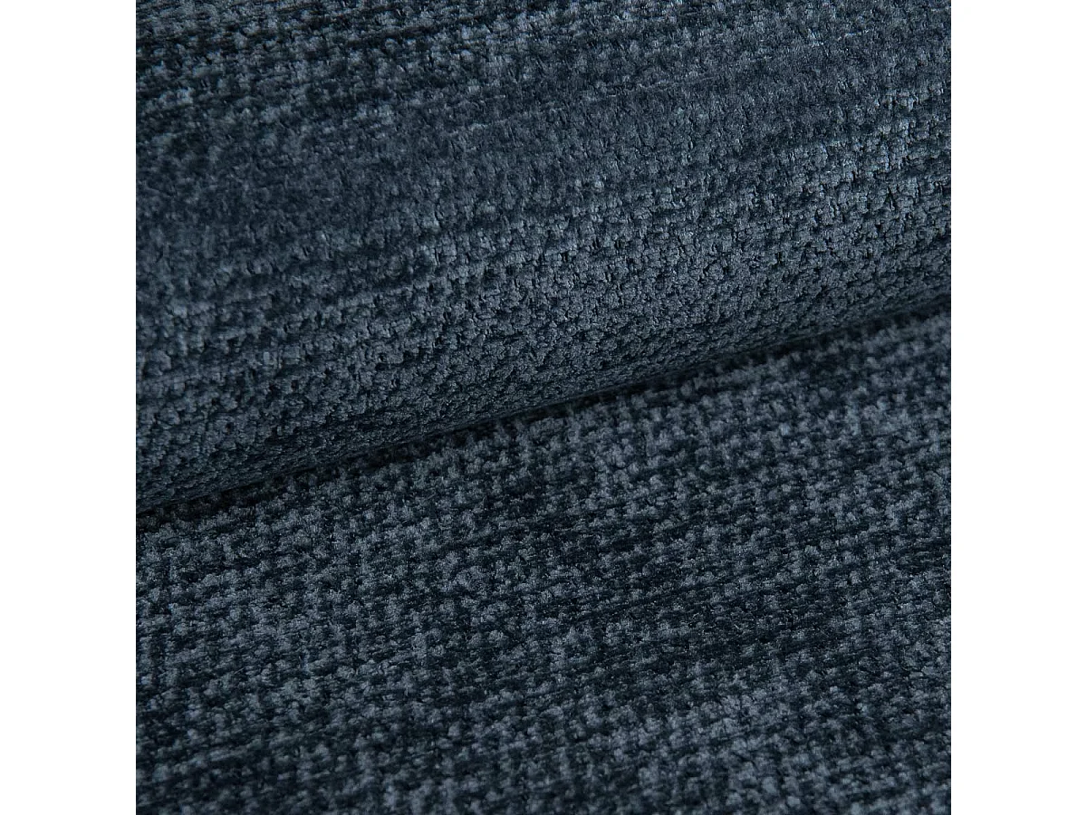 Hoekbank ASPRA, met slaapfunctie, Chenille Blauw