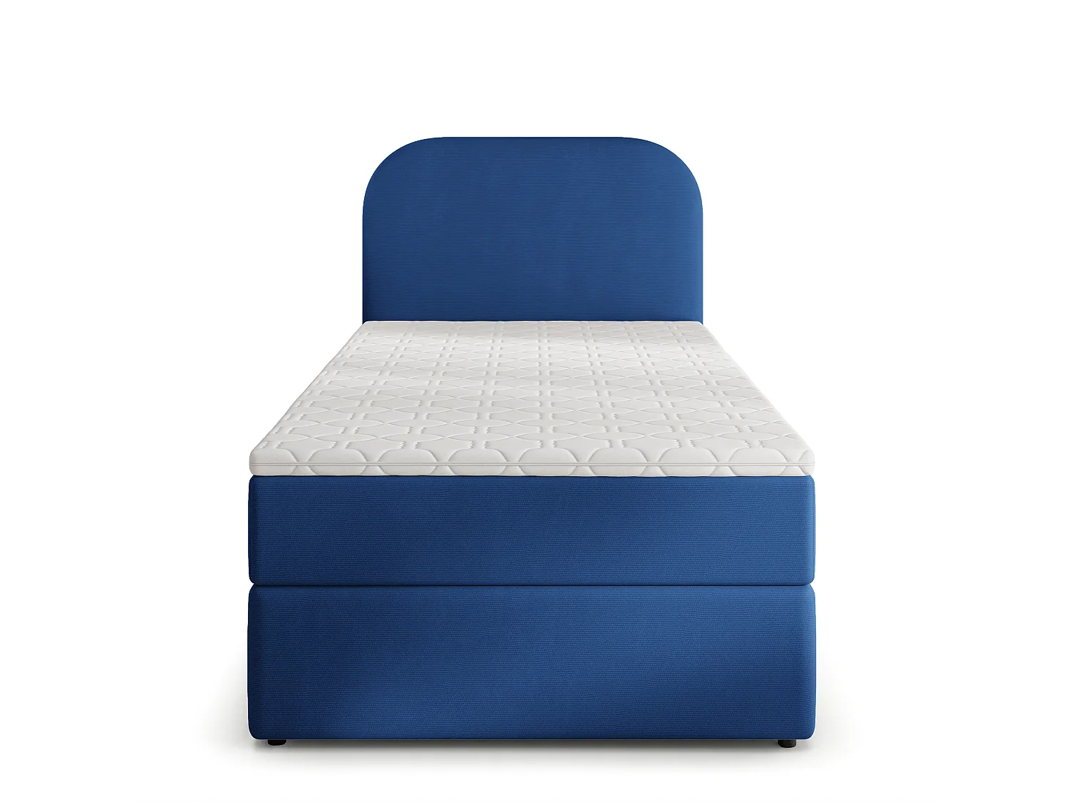 Boxspringbed CERIA 100x200 cm Set met hoofdbord, bedbodem en matras, Blauw