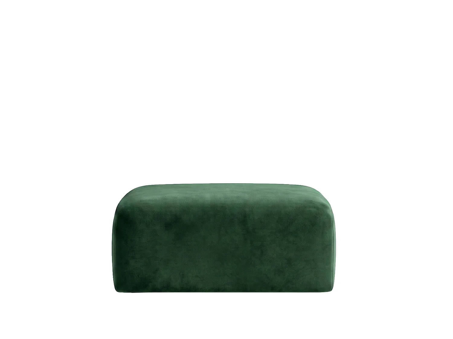 Pouf, pouf d'assise, tissu velours Bluvel, Vert, GRETA