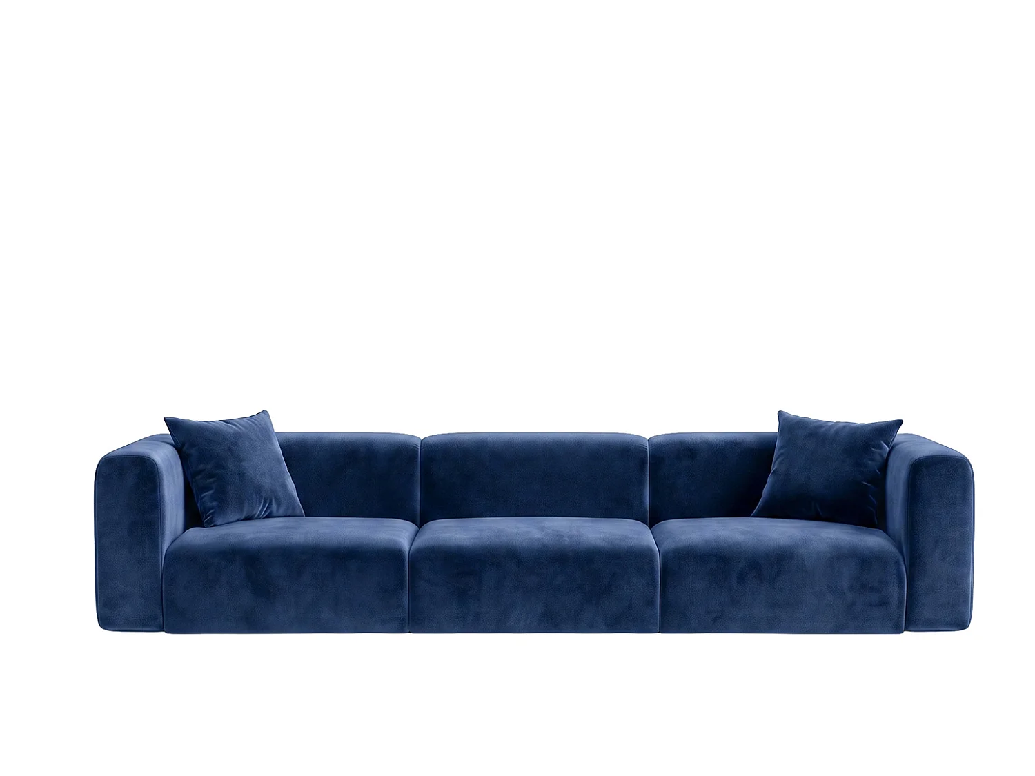 Divano 3 posti, tessuto Velvet Bluvel, Blu inchiostro, GRETA