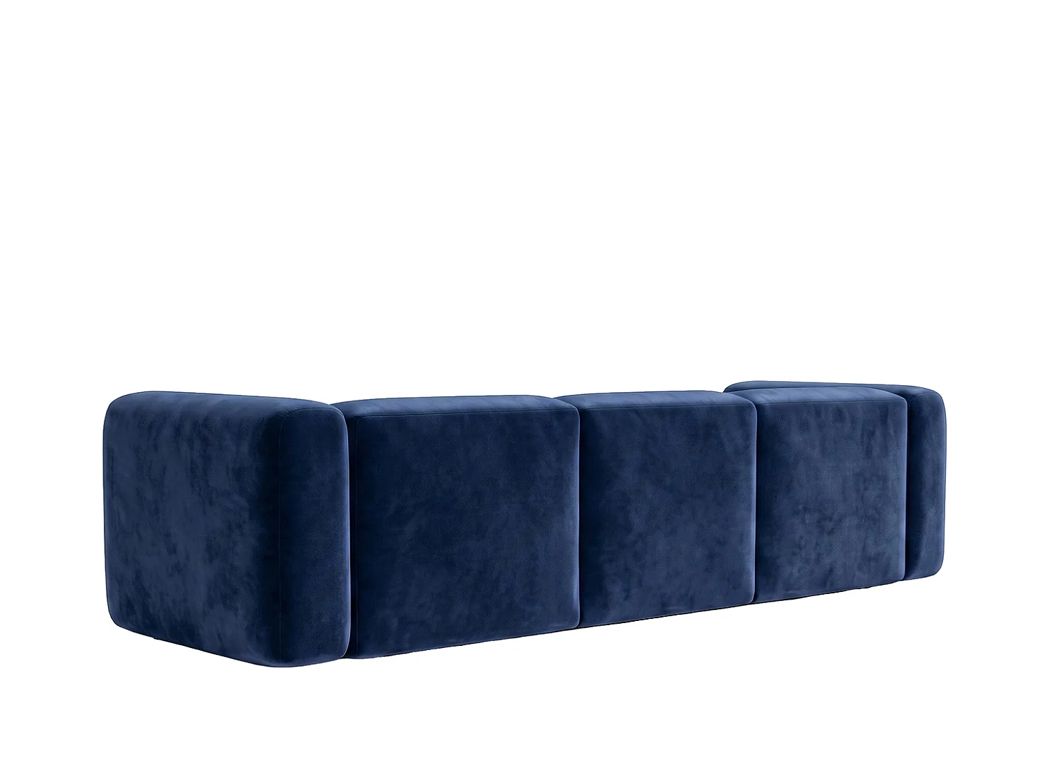 Divano 3 posti, tessuto Velvet Bluvel, Blu inchiostro, GRETA