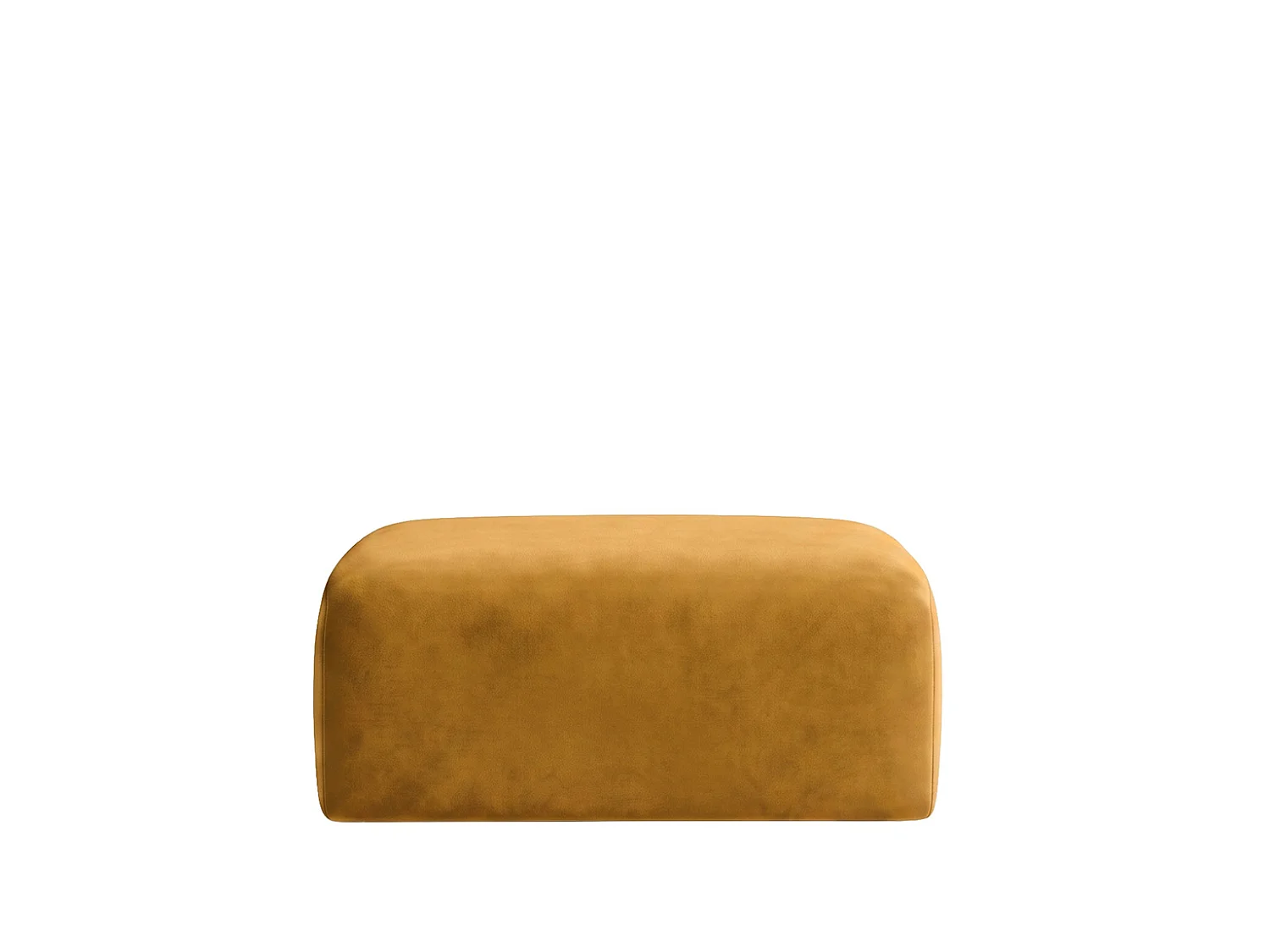 Pouf, pouf d'assise, tissu velours Bluvel, Doré, GRETA