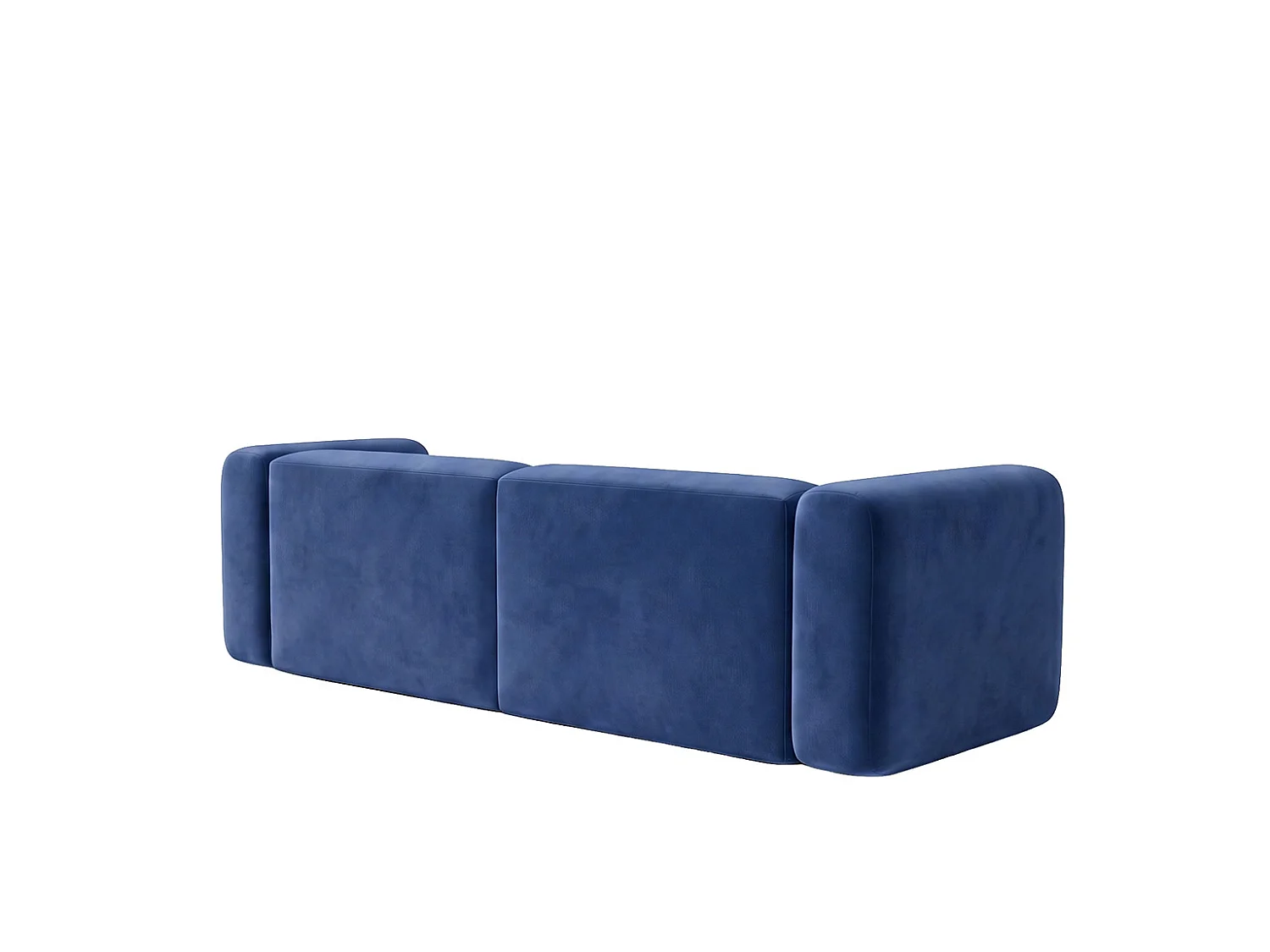 Narożnik w kształcie L mini, tkanina Velvet Bluvel, Atramentowy, Prawy, GRETA