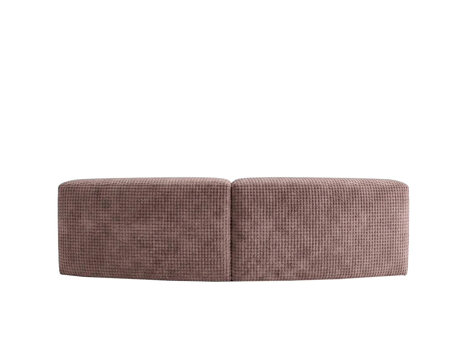 Afgeronde bank, chenillestof Cremona, Taupe, GRETA