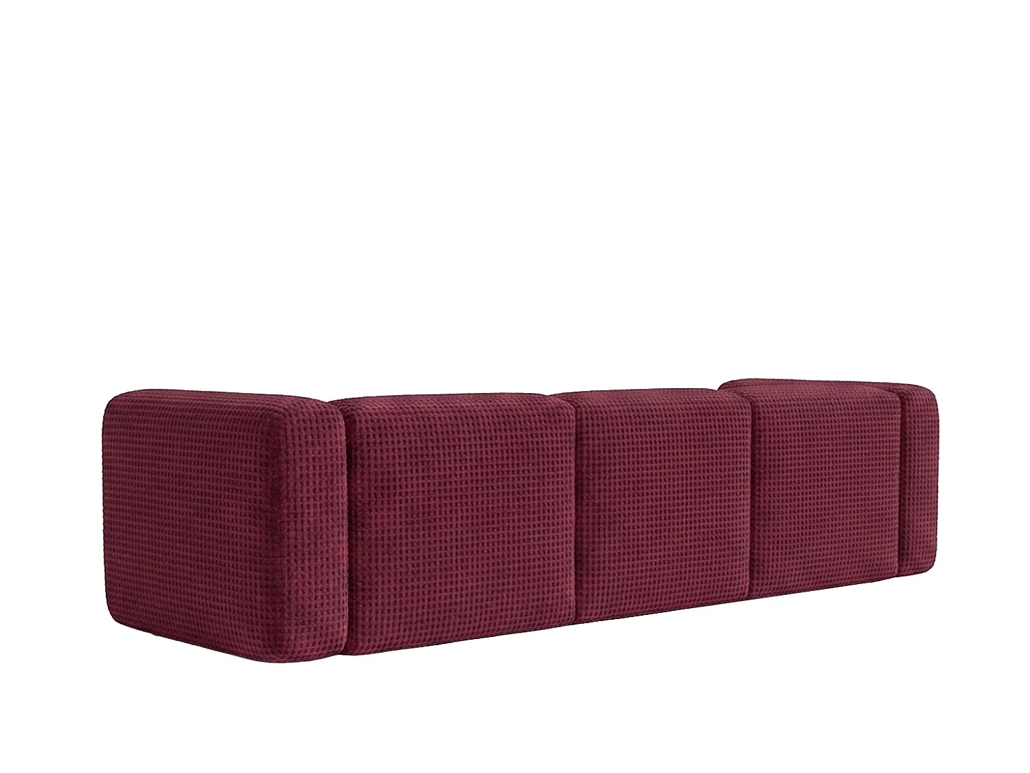 Sofa trzyosobowa, tkanina szenil Cremona, Bordowy, GRETA