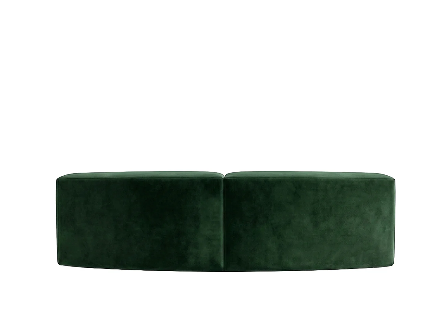 Sofa zaokrąglona, tkanina Velvet Bluvel, Zielony, GRETA