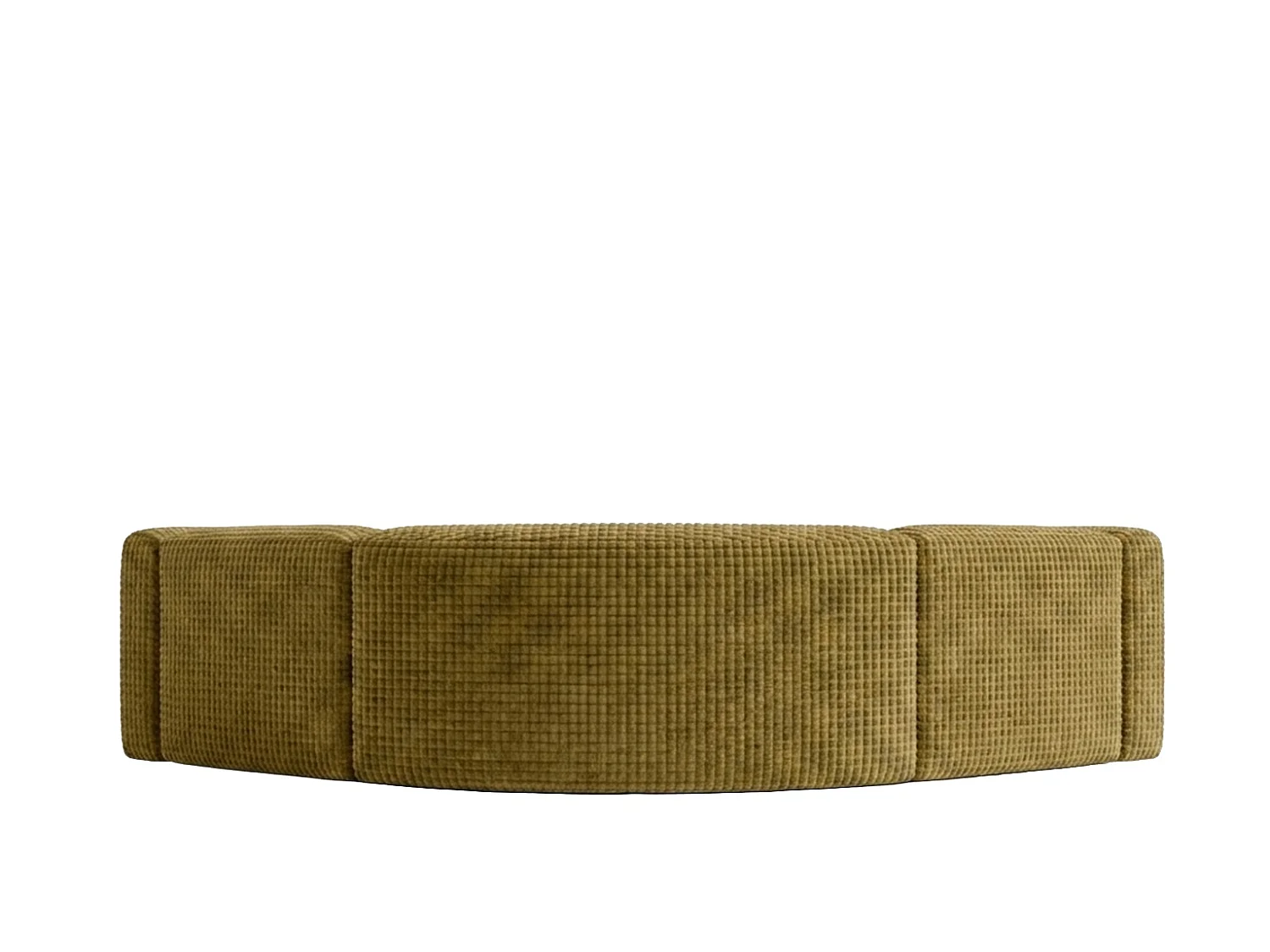 Canapé d’angle modulaire, Corner mini, tissu chenille Cremona, Vert olive, GRETA